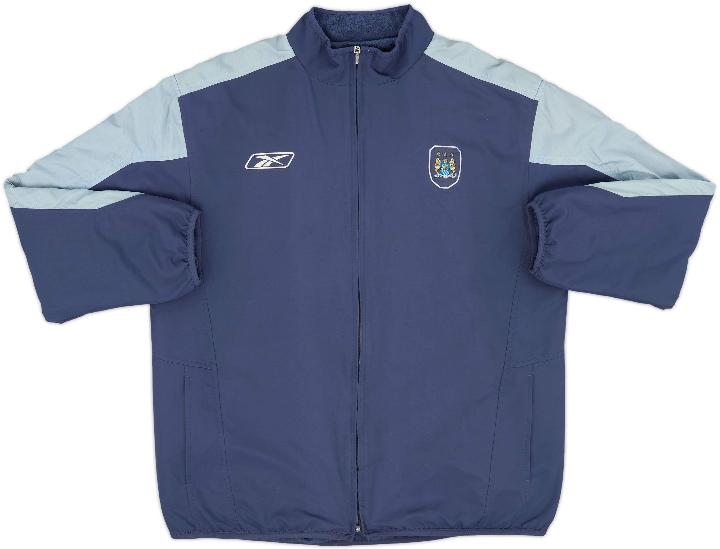 2004-05 Manchester City Reebok Reversible Fleece Jacket - 7/10 - (XL)