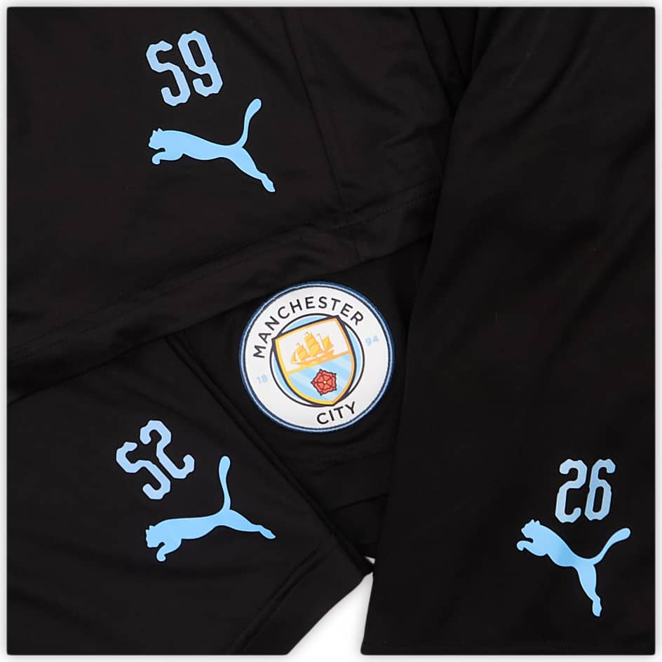 2019-20 Manchester City Player Issue Training Shorts # - 7/10 - (M)