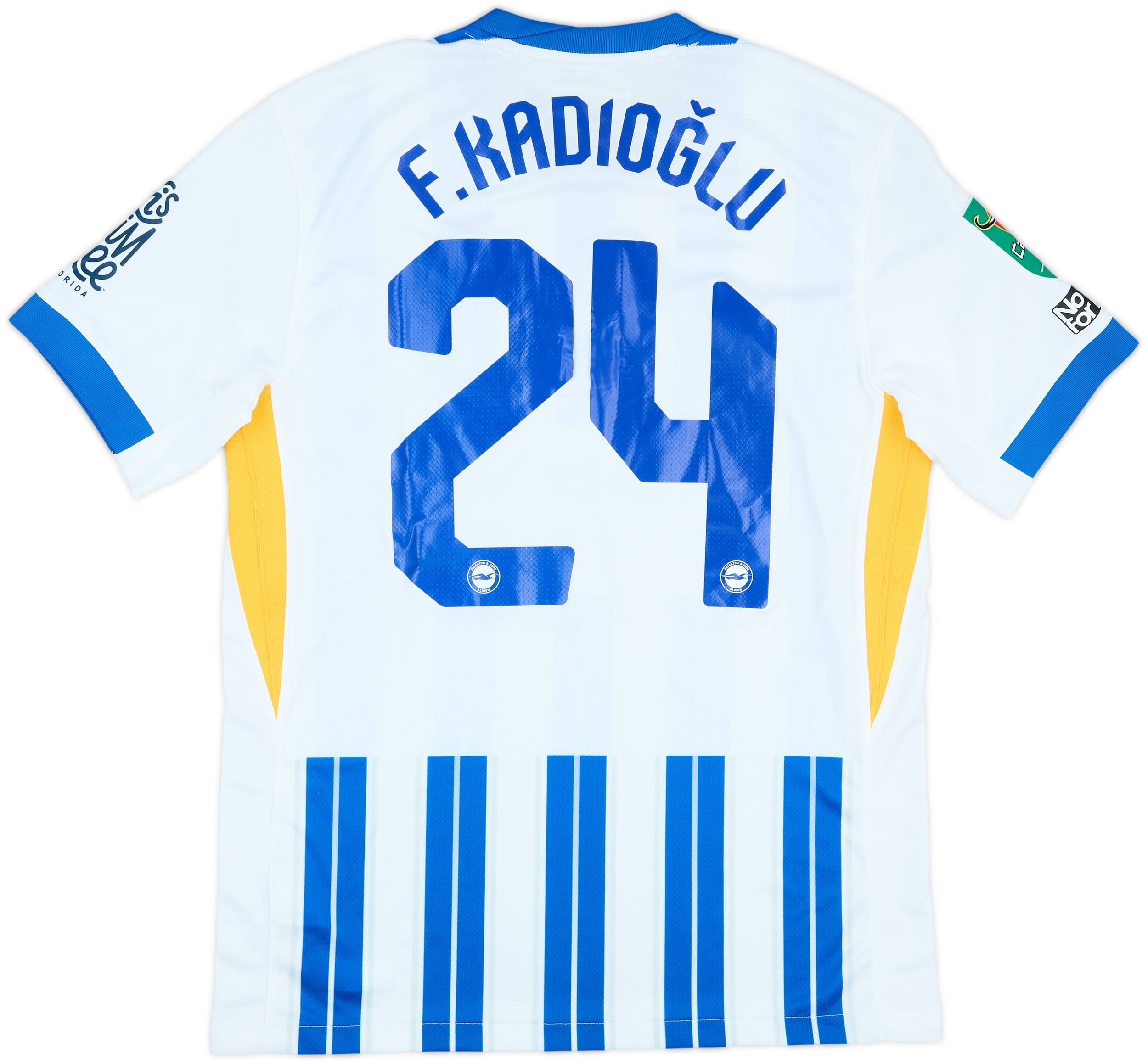 ウェア BRIGHTON & HOVE ALBION F. KADIOGLU 24 2024-25 Brighton Match Issue Carabao Cup Home Shirt F.Kadioglu #24