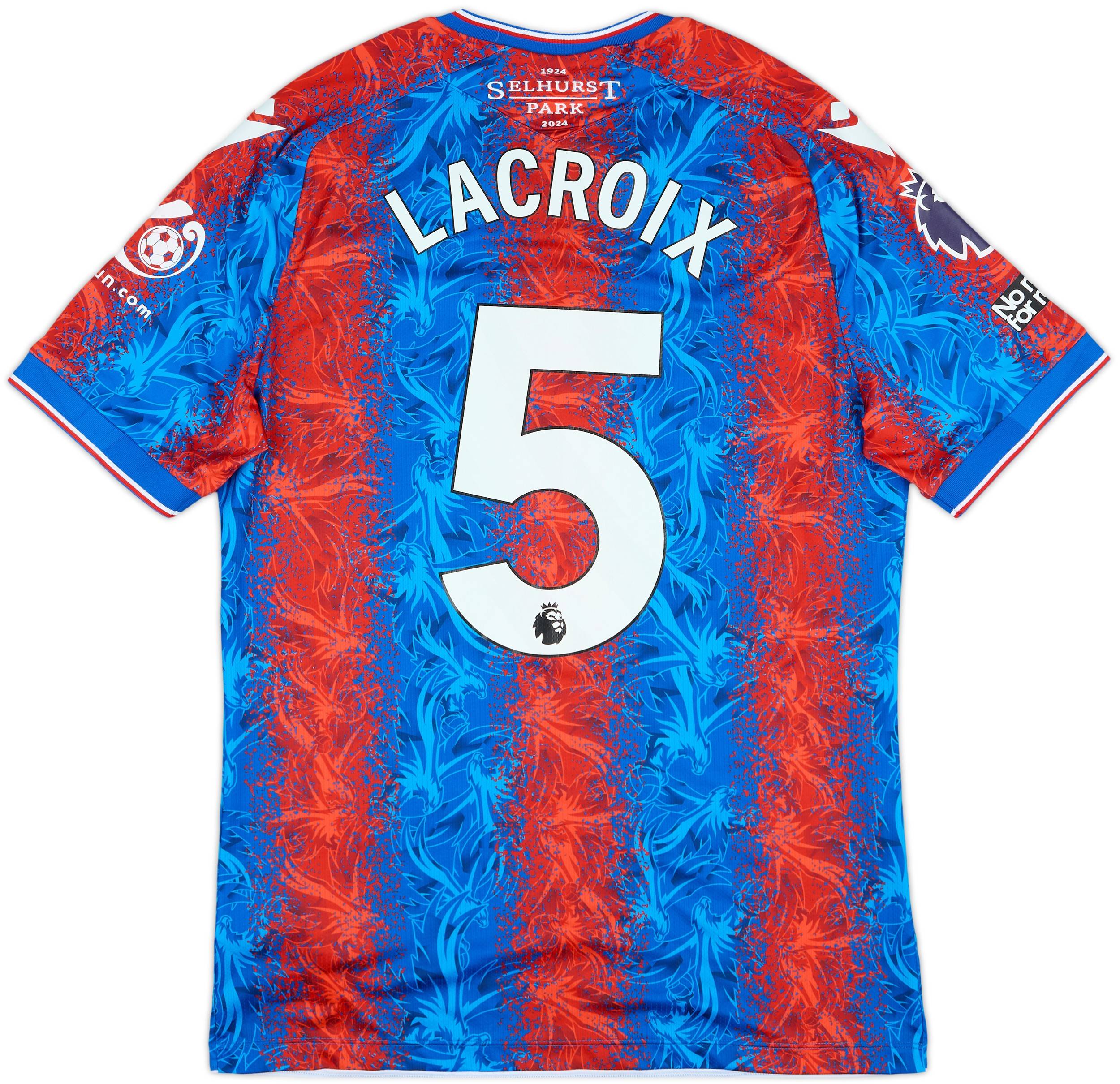24-25 クリスタル・パレス 5番 ラクロワ ホーム ジャージ 2024-25 Crystal Palace Match Issue Home Shirt Lacroix #5