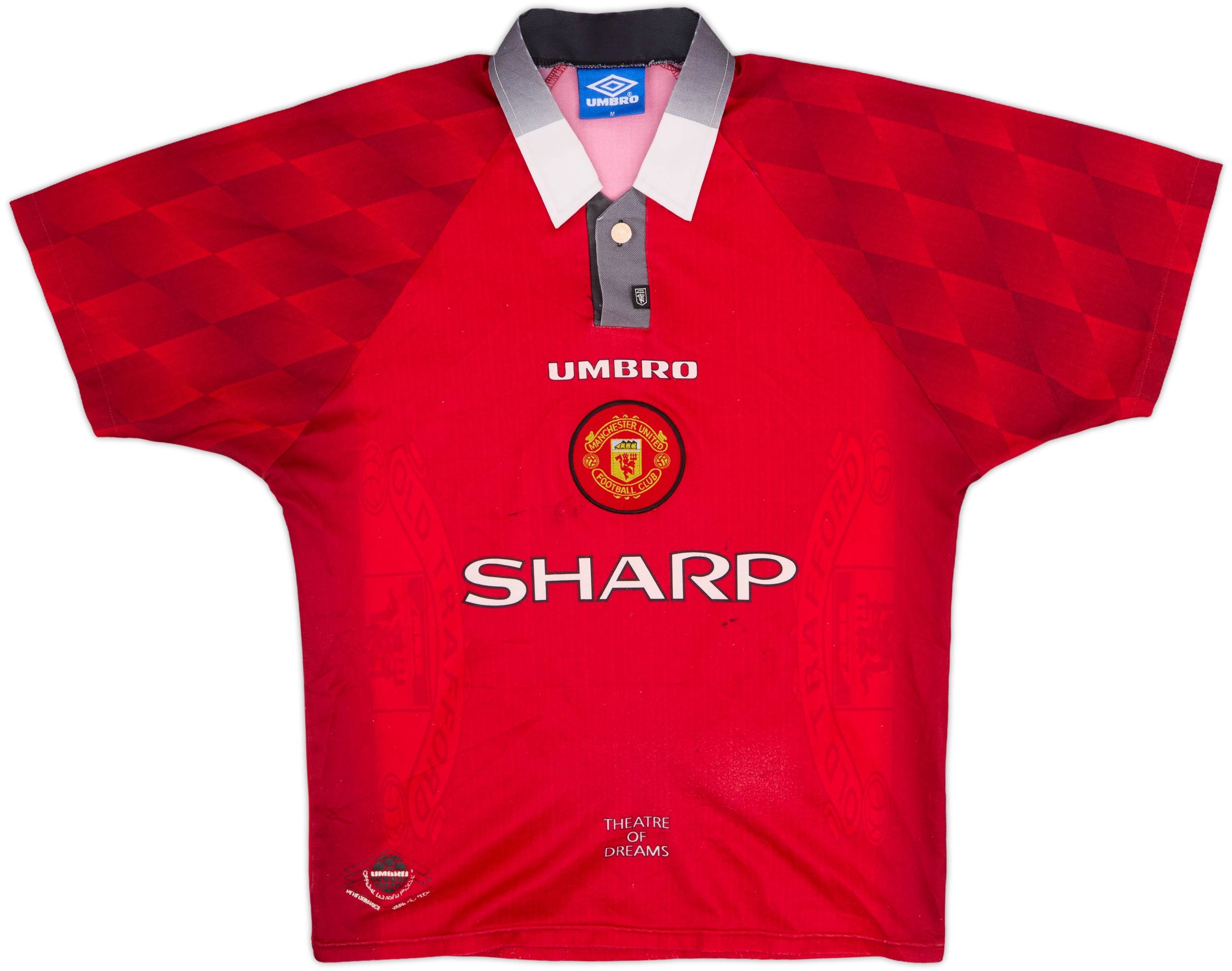 1996-98 Manchester United Home Shirt Cantona #7 - 5/10 - (M)