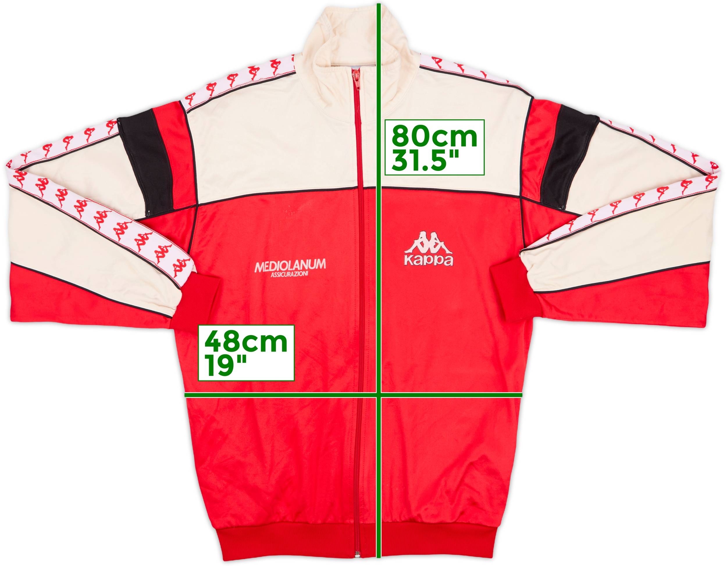 1988-90 AC Milan Kappa Track Jacket - 8/10 - (L)