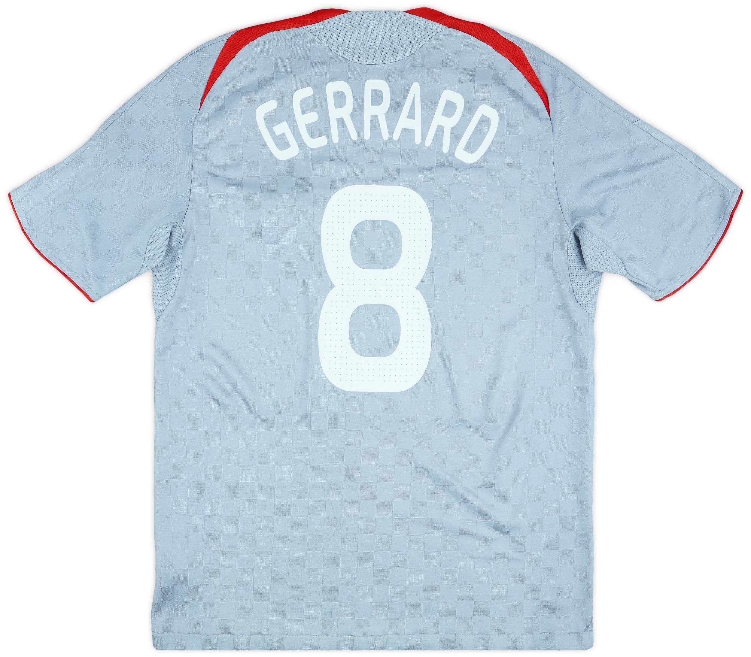 リバプール GERRARD 8番 アウェイ　09 2009-10 Liverpool Away L/S Shirt Gerrard #8 - 6/10 - (S)
