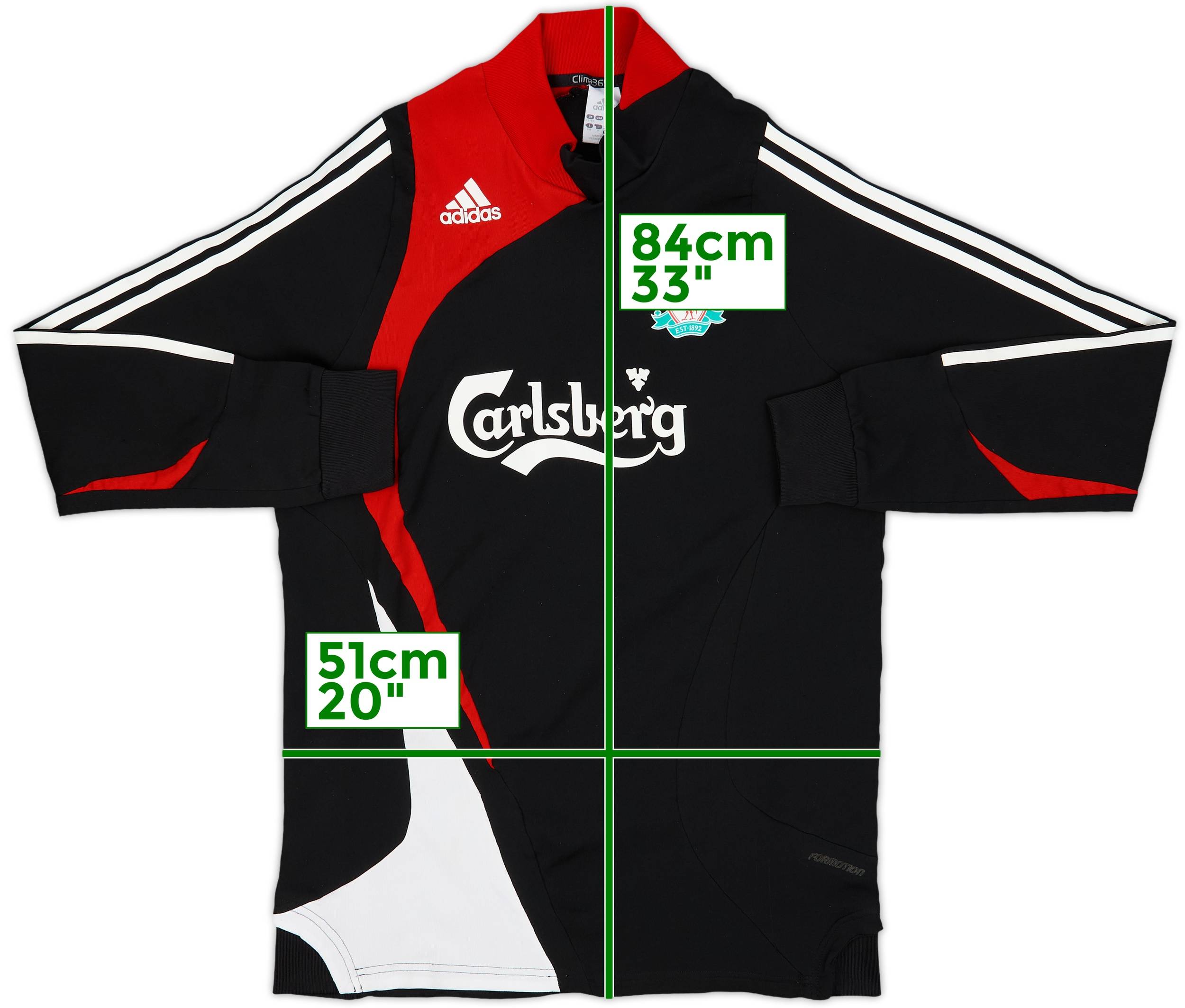 2007-08 Liverpool adidas Formotion Drill Top - 8/10 - (XL)