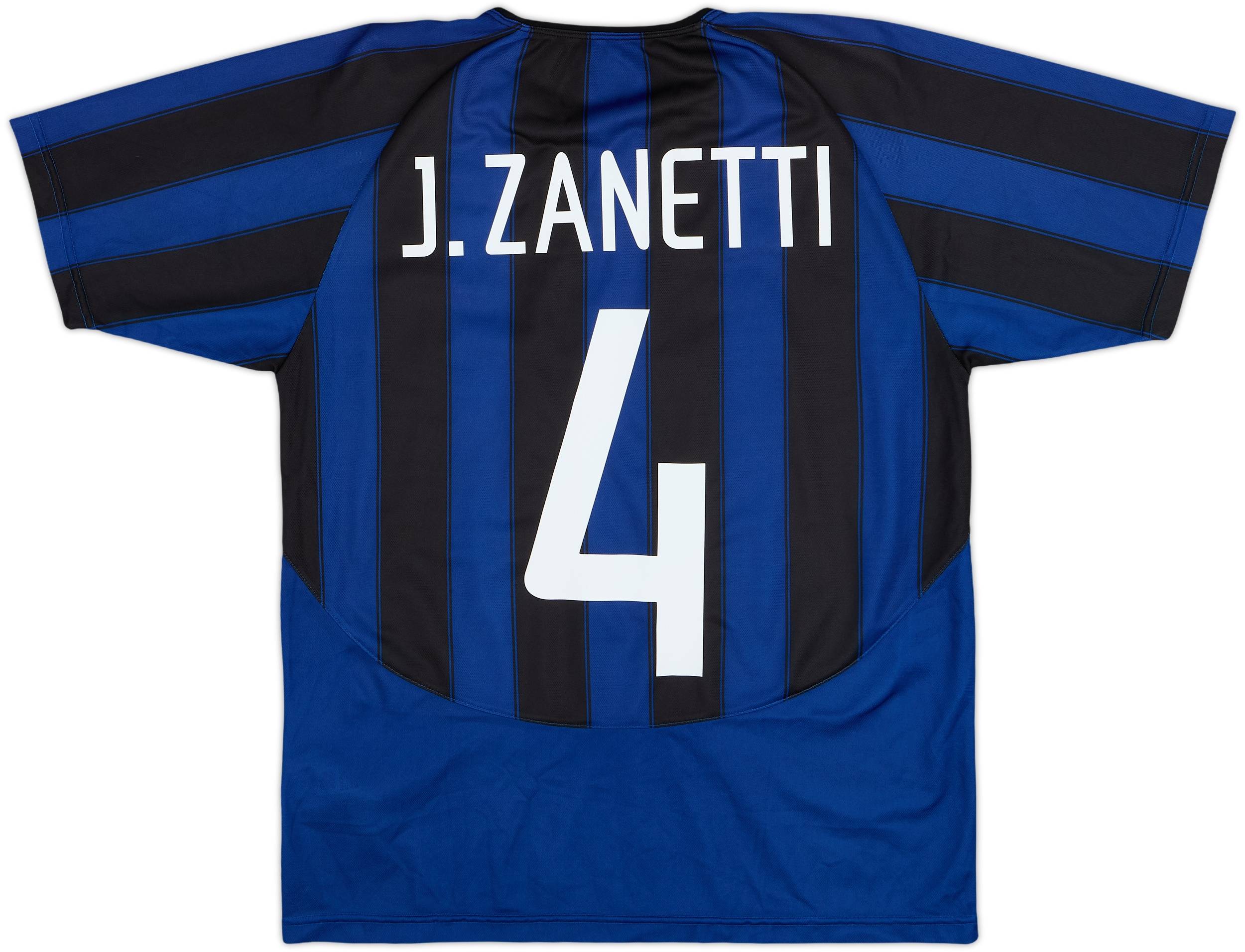 2003-04 Inter Milan Basic Home Shirt J.Zanetti #4 - 8/10 - (XL.Boys)