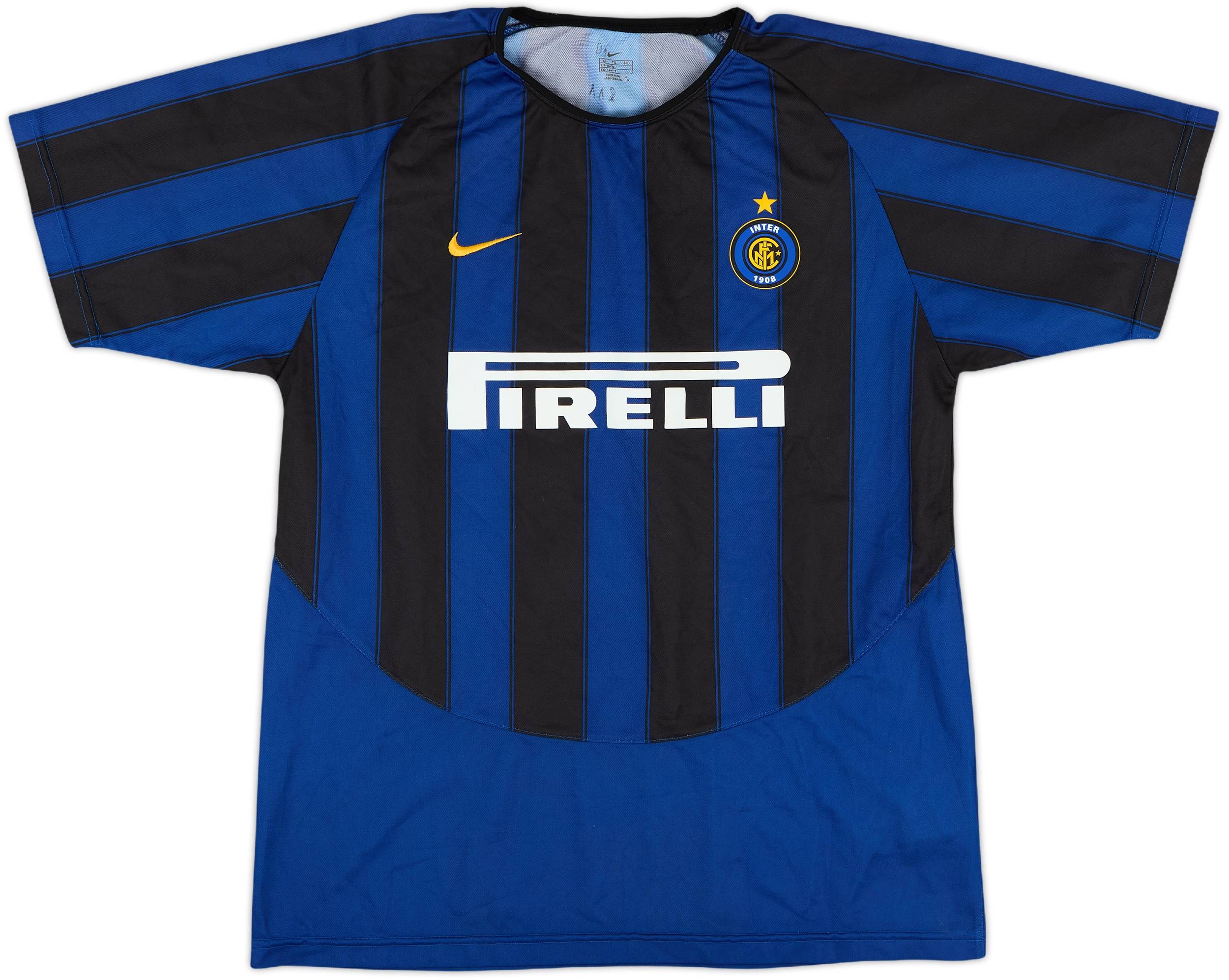 2003-04 Inter Milan Basic Home Shirt J.Zanetti #4 - 8/10 - (XL.Boys)