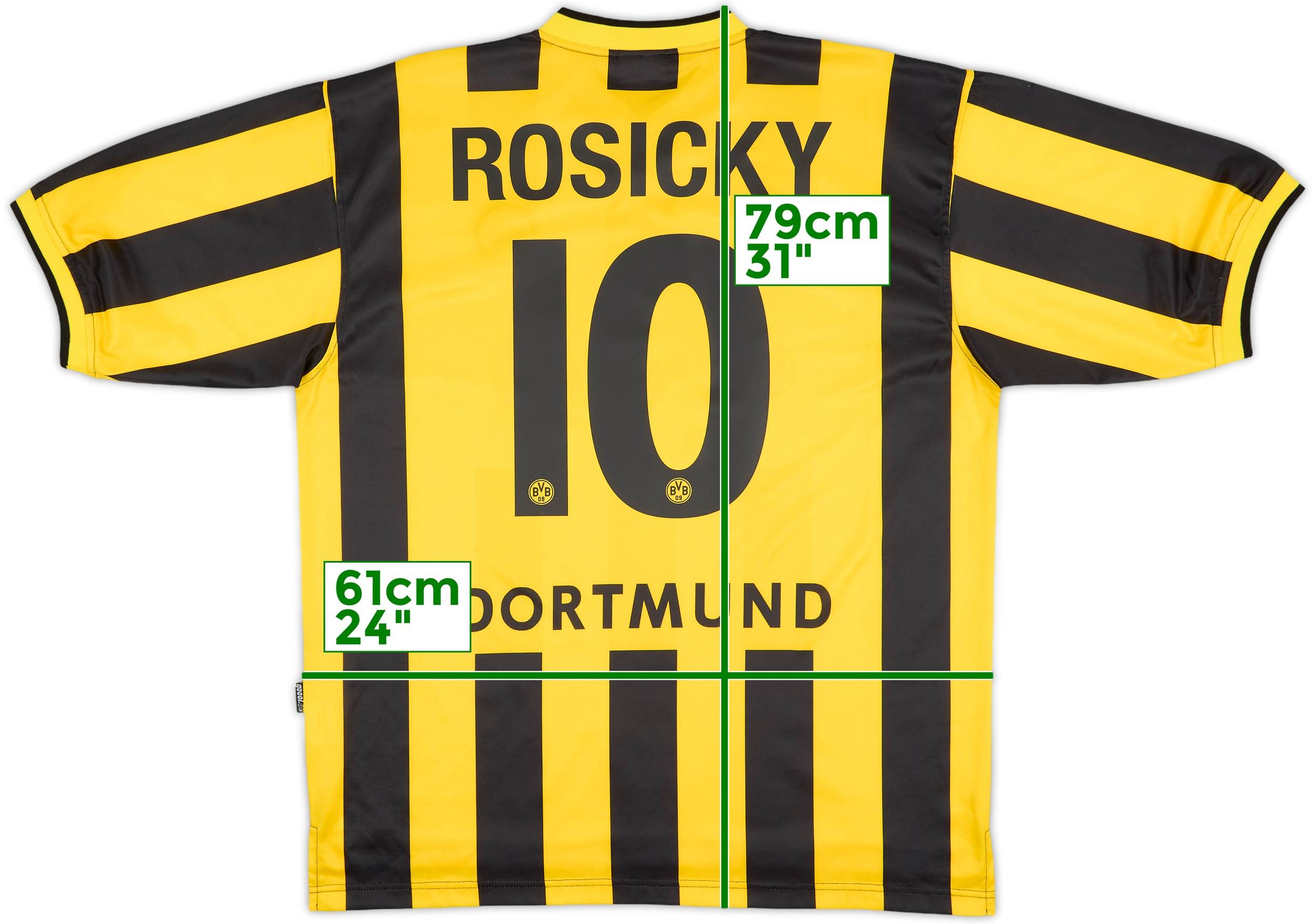 gooo.de ドルトムント 2000-01シーズン Home ロシツキー 2000-02 Borussia Dortmund Home Shirt Rosicky #10 - 7/10 - (L)