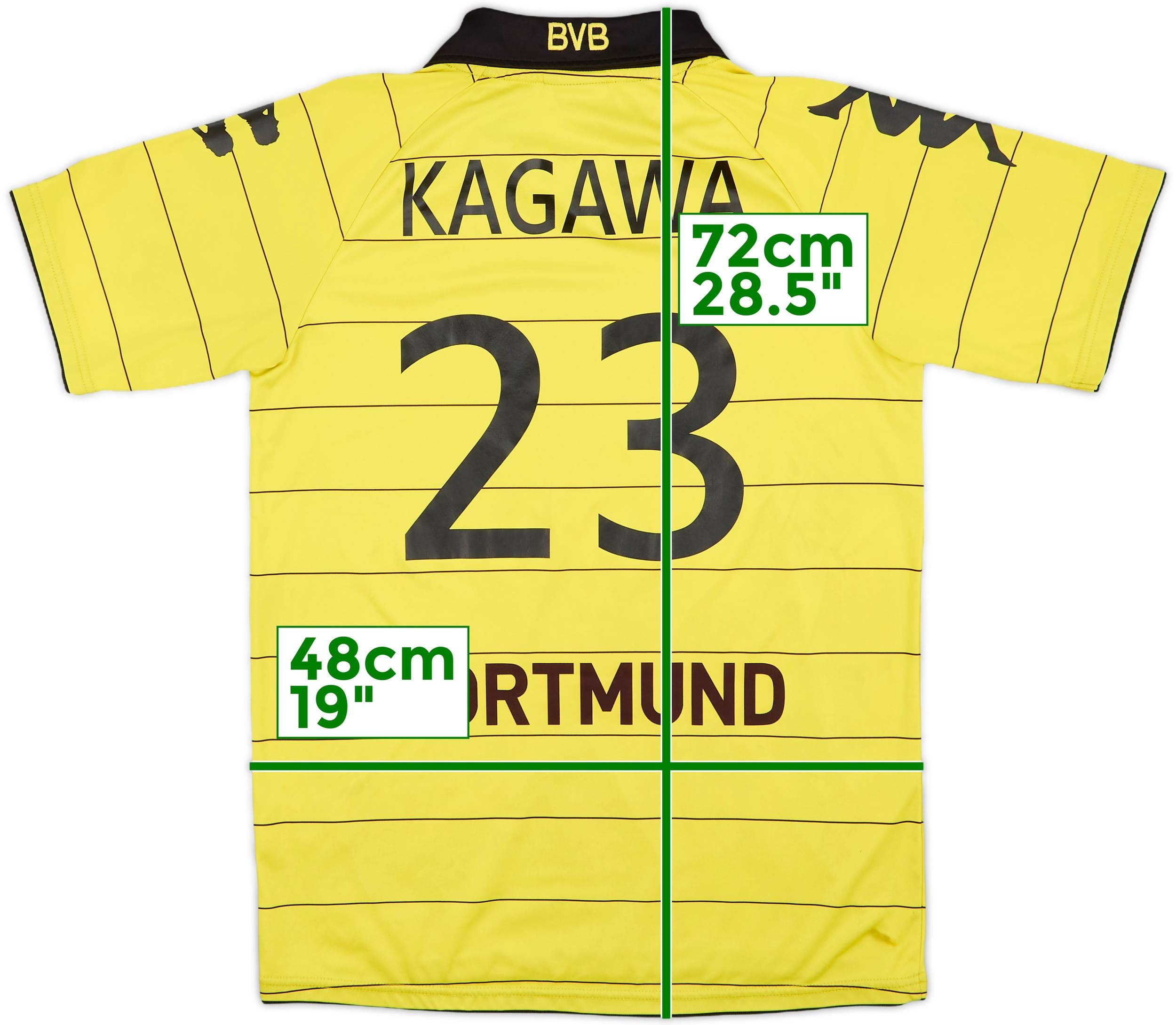 Borussia Dortmund 2010-2011 KAGAWA 23番 S 2010-11 Borussia Dortmund Home Shirt Kagawa #23 - 6/10 - (XL
