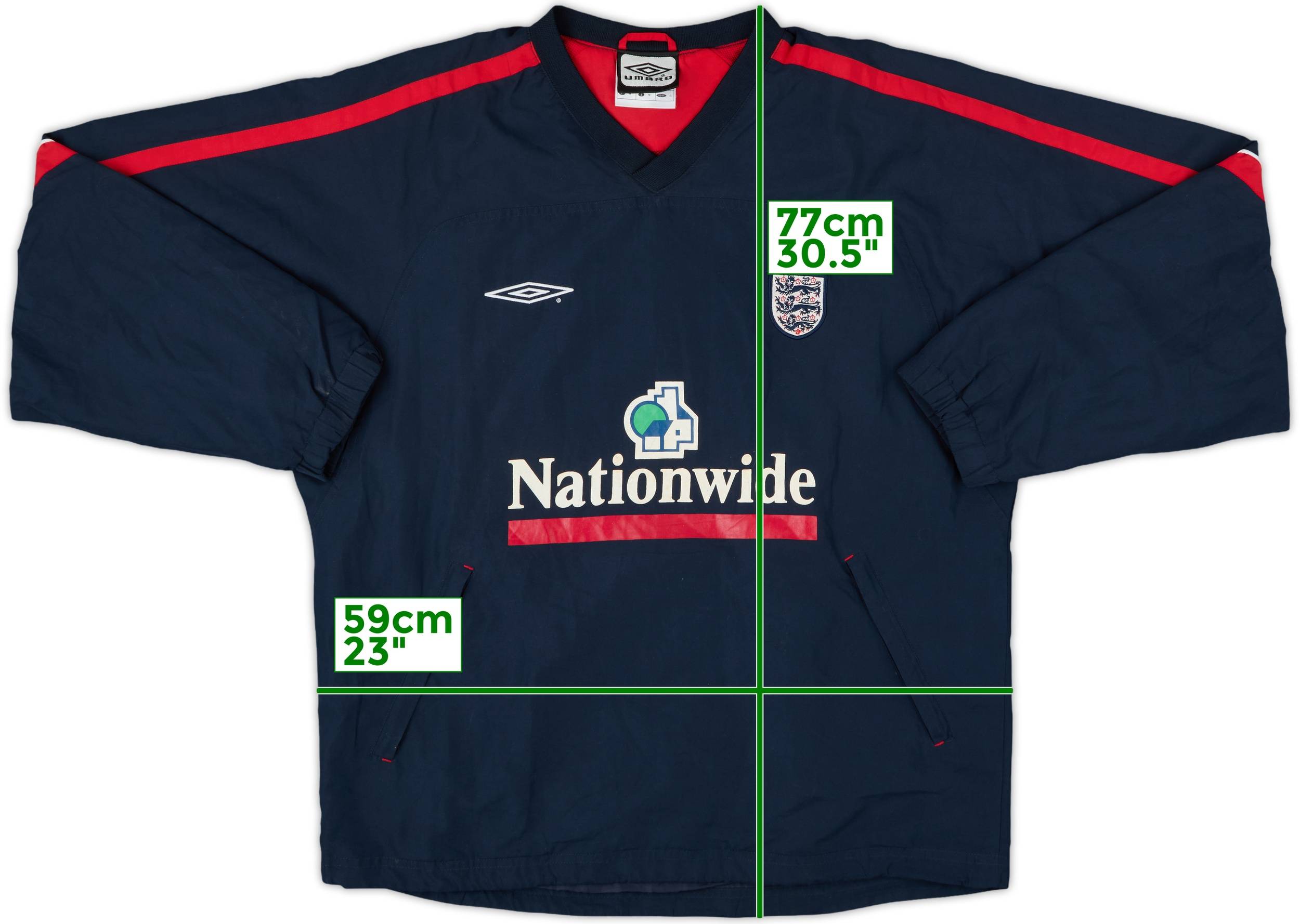 2000-02 England Umbro Sweat Top - 8/10 - (M)