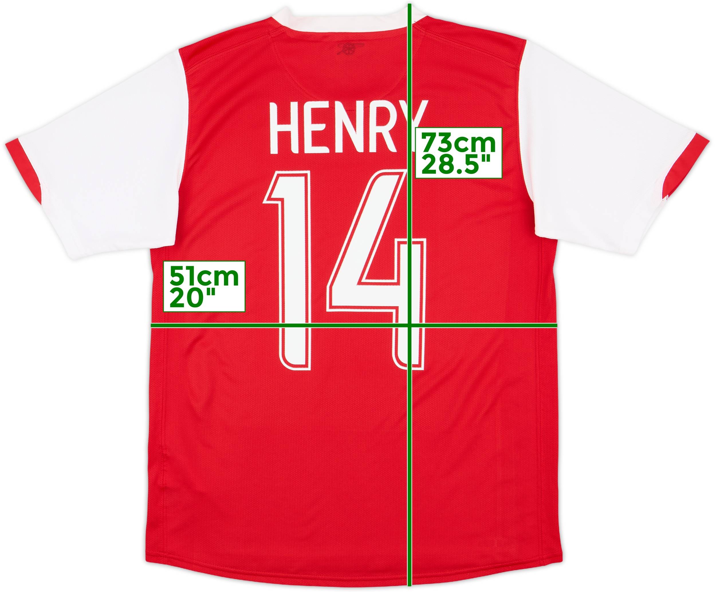 アーセナル ホームシャツ HENRY 14 2006-08 Arsenal Home Shirt Henry #14 - 6/10 - (M)