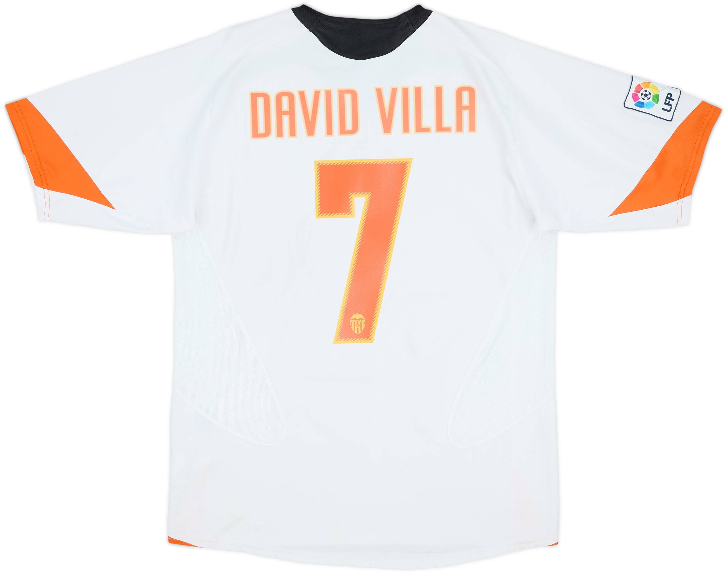 2005-06 Valencia Home Shirt David Villa #7 - 6/10 - (M)