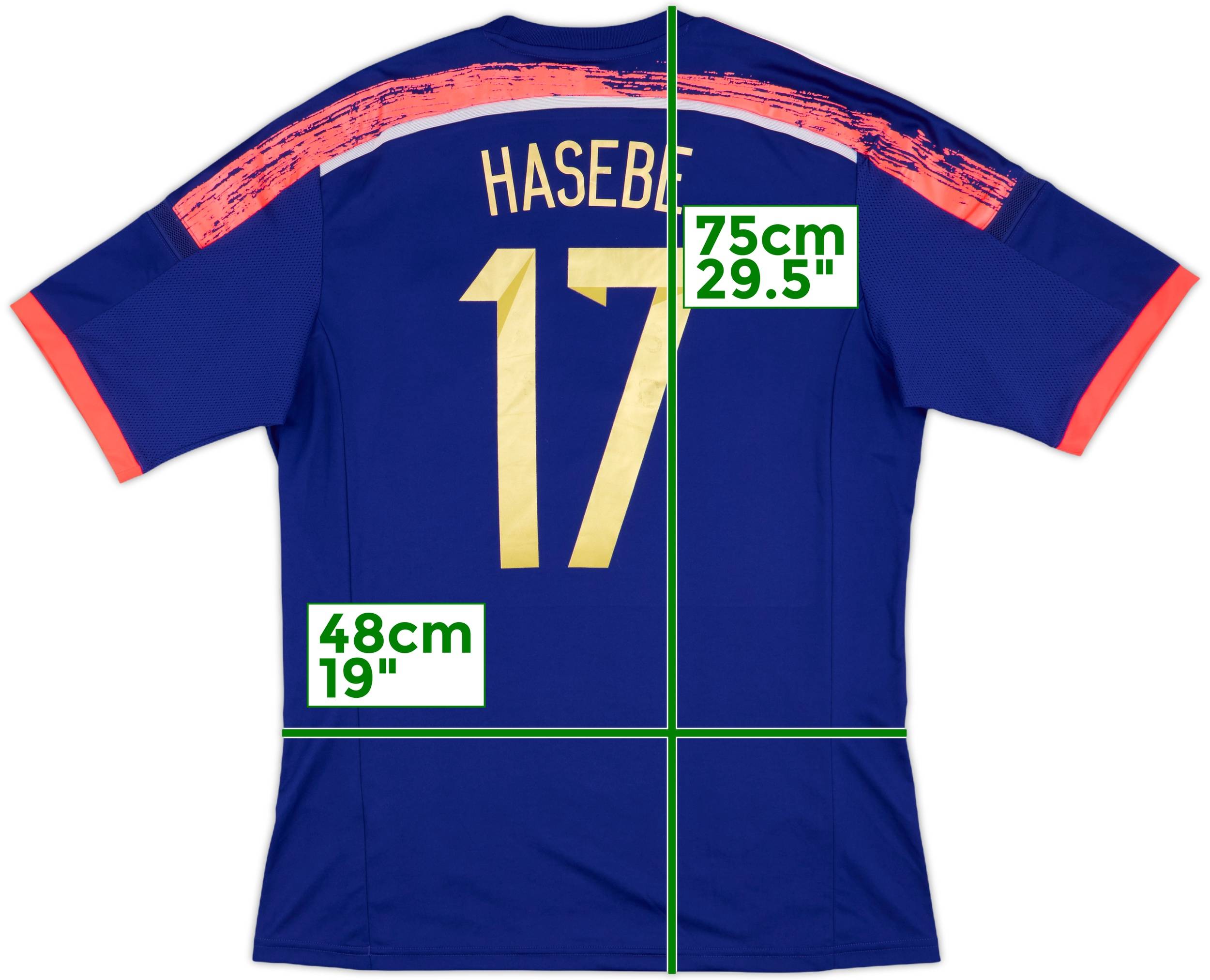 2013-15 Japan Home Shirt Hasebe #17 - 6/10 - (M)