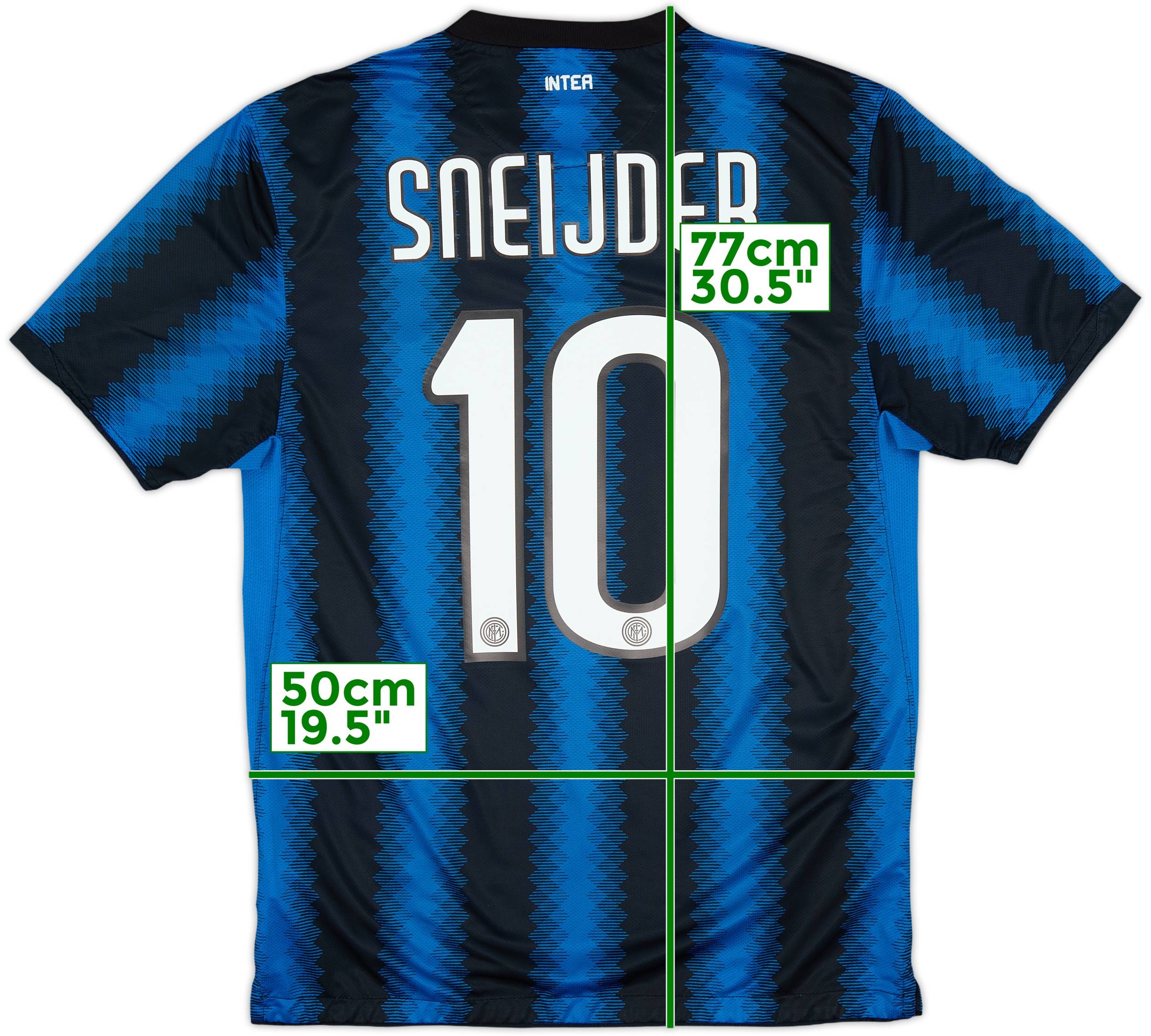 2010-11 Inter Milan Home Shirt Sneijder #10 - 8/10 - (M)