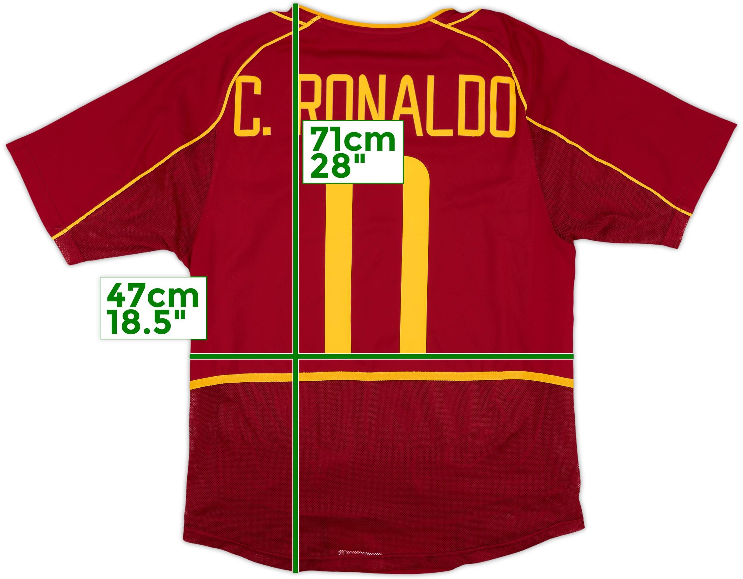 2002-04 Portugal Player Issue Home Shirt C.Ronaldo #11 - 9/10 - (S)