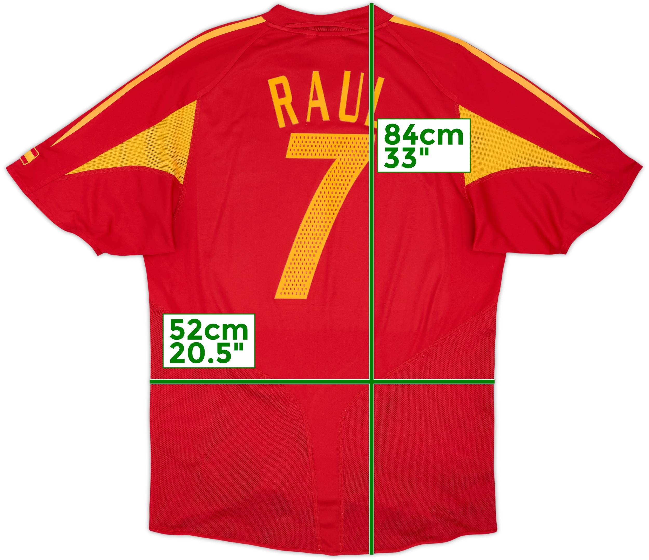 2004-06 Spain Home Shirt Raul #7 - 6/10 - (L)