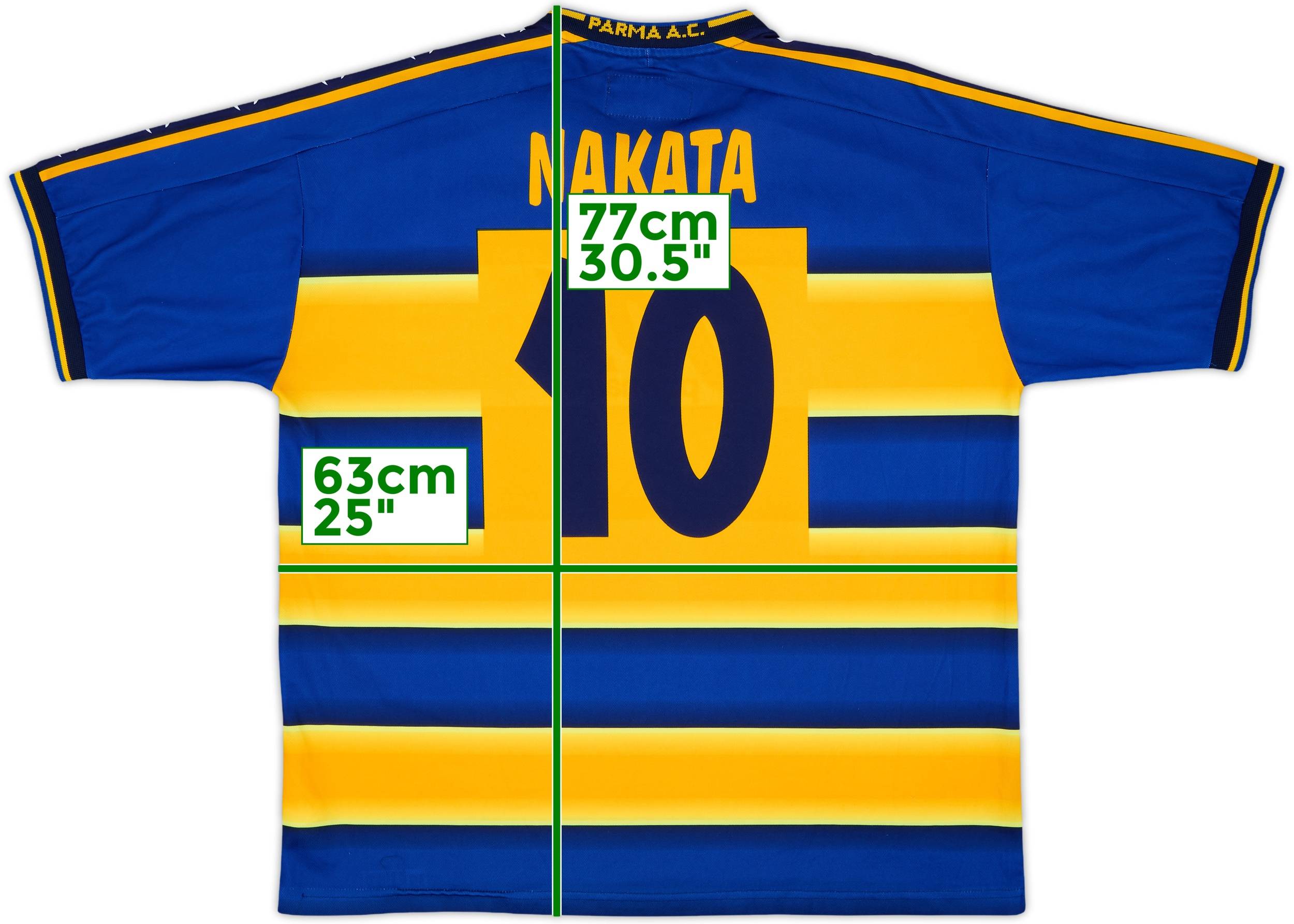 2001-02 Parma Home Shirt Nakata #10 - 8/10 - (XL)