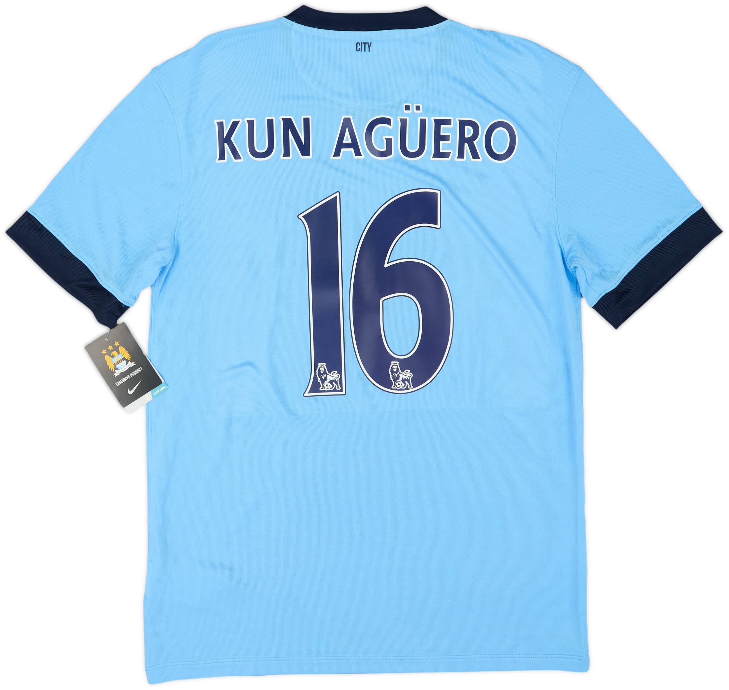 2014-15 Manchester City Home Shirt Kun Aguero #16 (M)