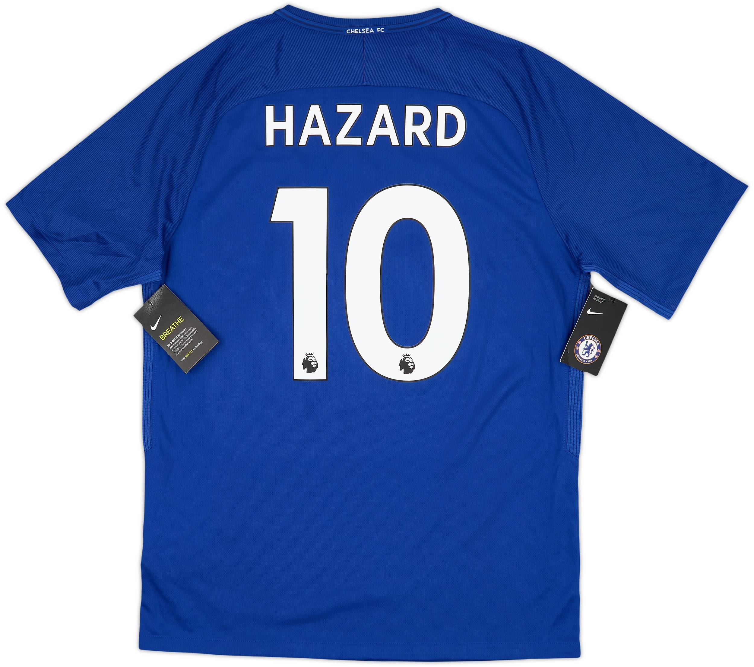 Chelsea HAZARD 10 シャツ 2017-18 Chelsea Home Shirt Hazard #10 (L)