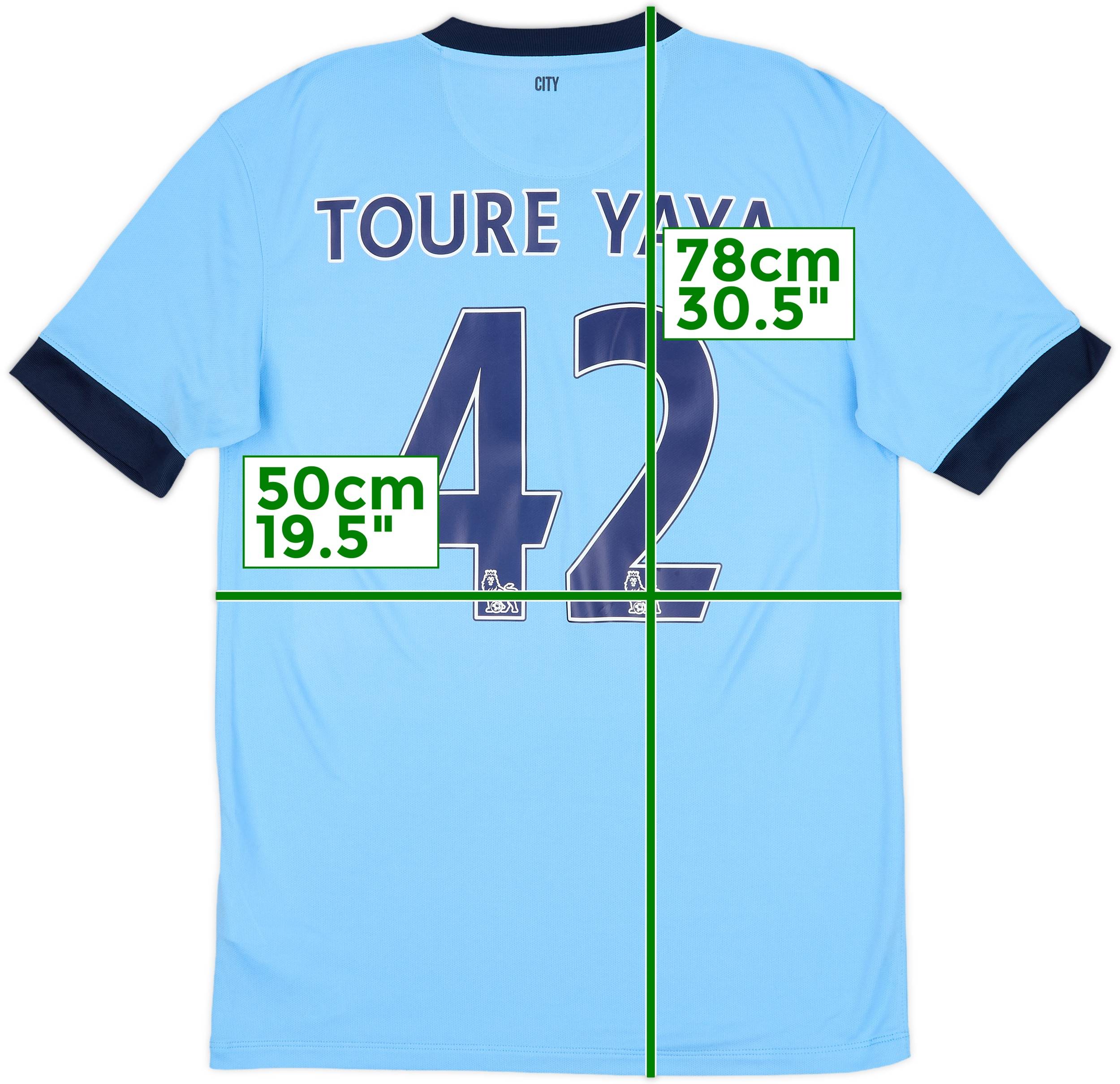 2014-15 Manchester City Home Shirt Toure Yaya #42 (M)