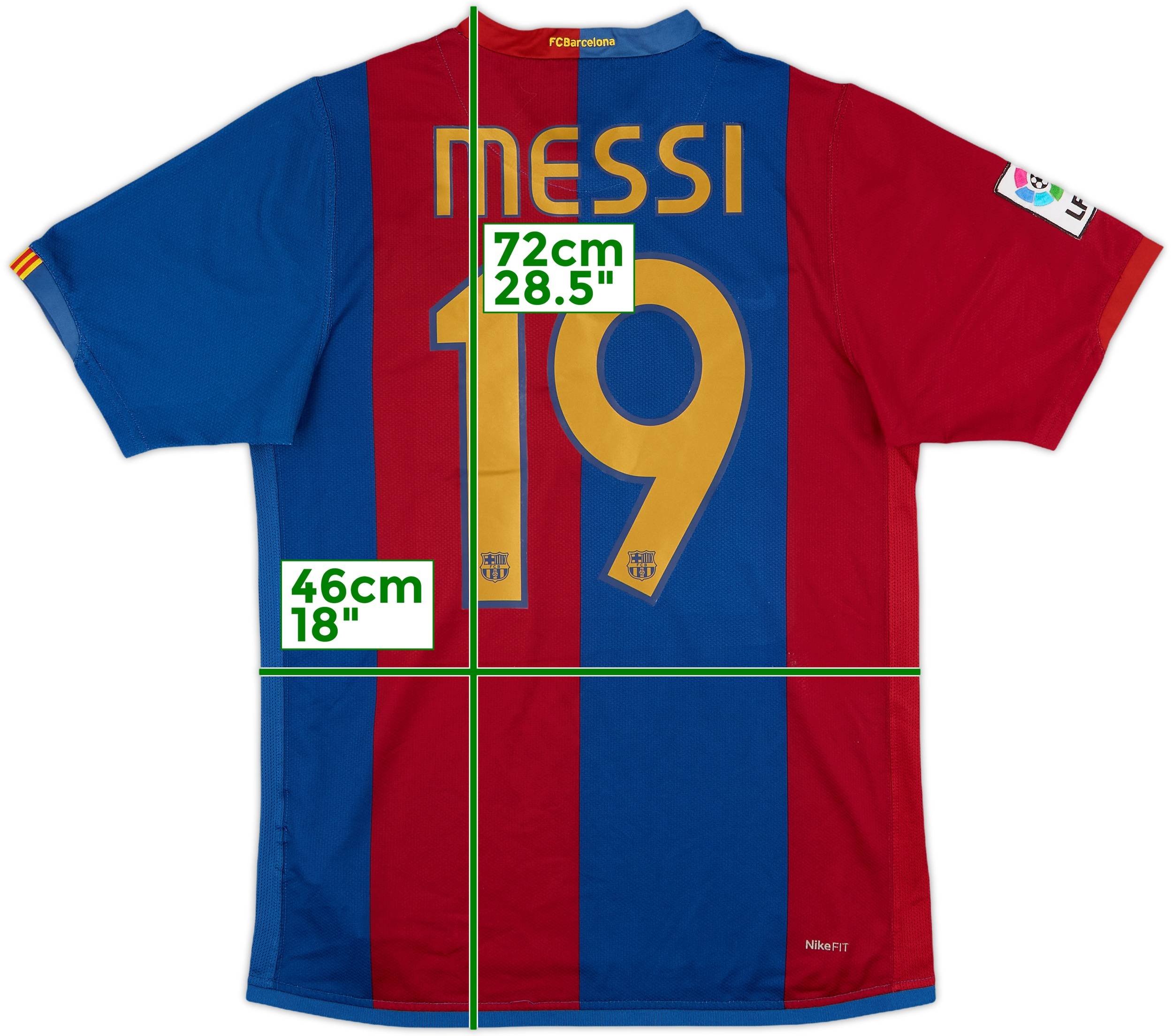 FC Barcelona キャプテンマーク Messi 2006-07 Barcelona Home Shirt Messi #19 - 8/10 - (S)