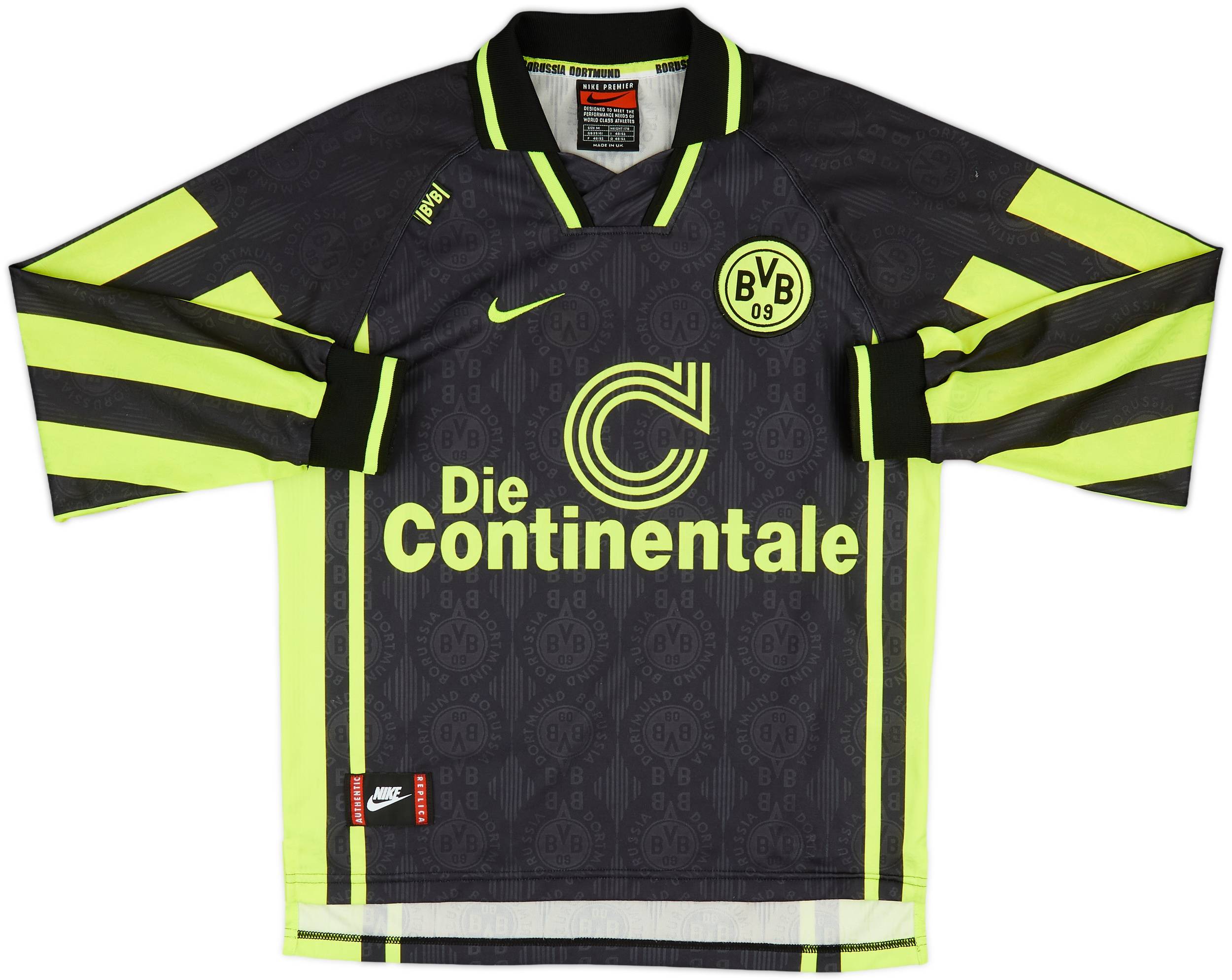 1996-97 Borussia Dortmund Away L/S Shirt Sammer #6 - 8/10 - (M)