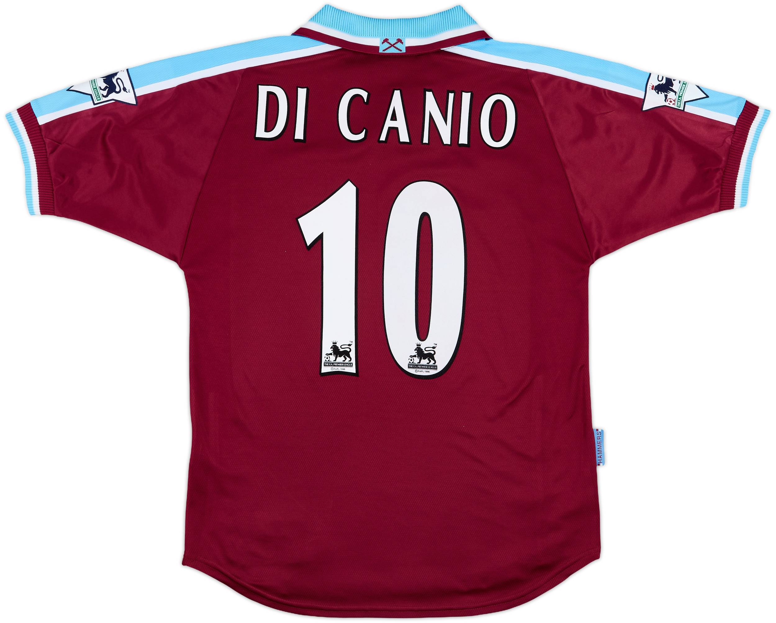 FILA West Ham United DI CANIO 10 シャツ 1999-01 West Ham Home Shirt Di Canio #10 - 9/10 - (M)