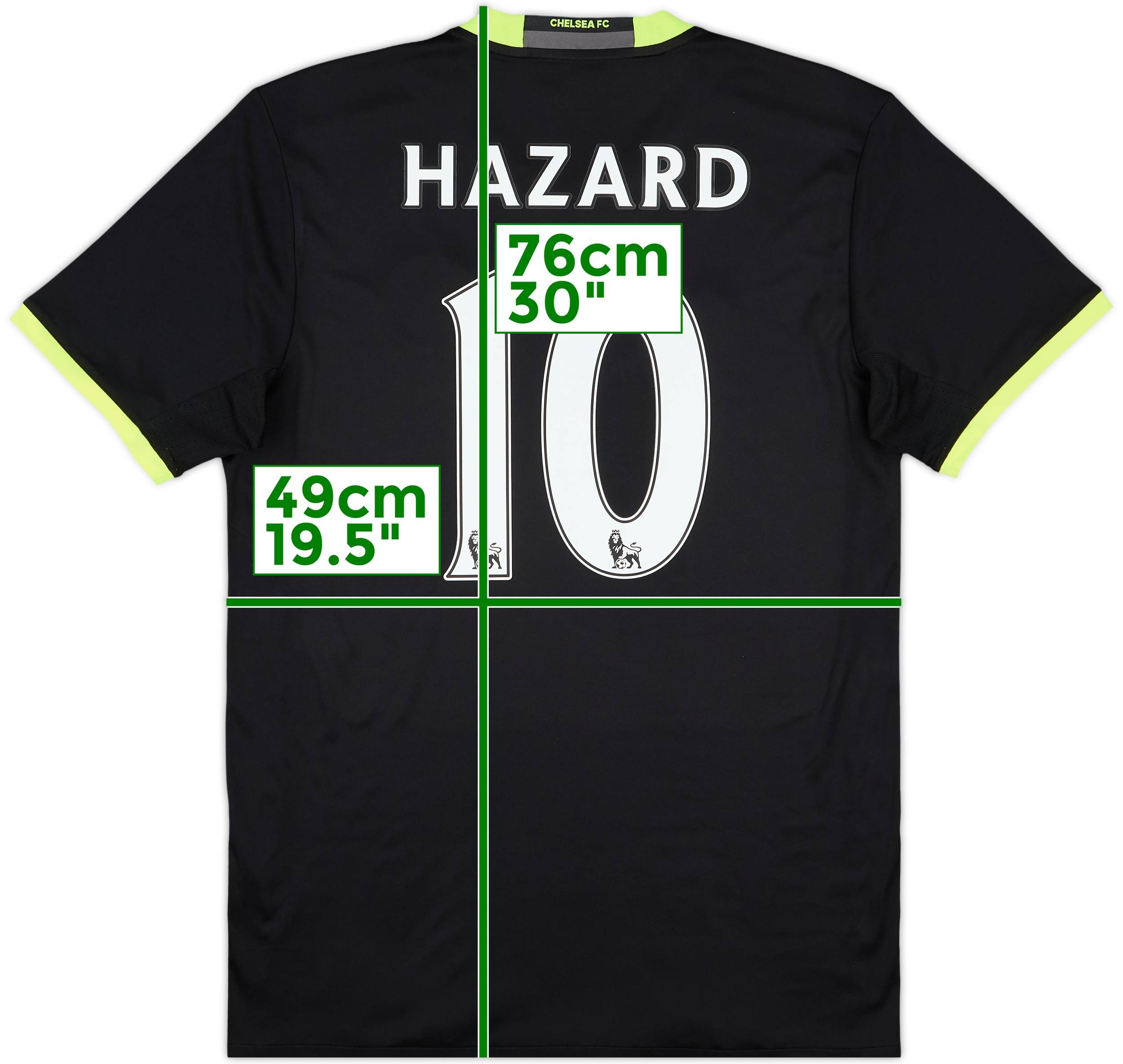 2016-17 Chelsea Away Shirt Hazard #10 - 8/10 - (M)