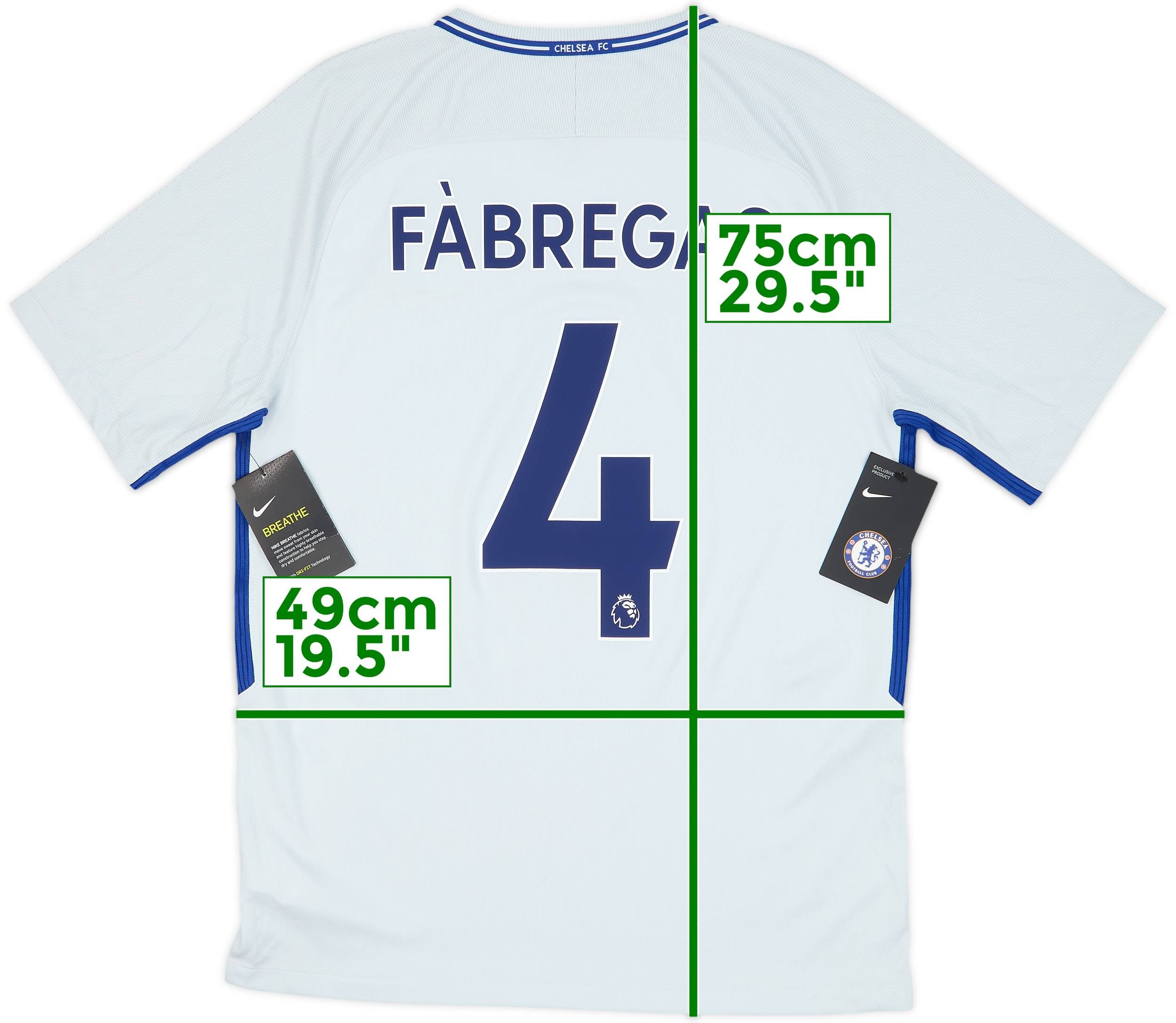 2017-18 Chelsea Away Shirt Fabregas #4 (M)