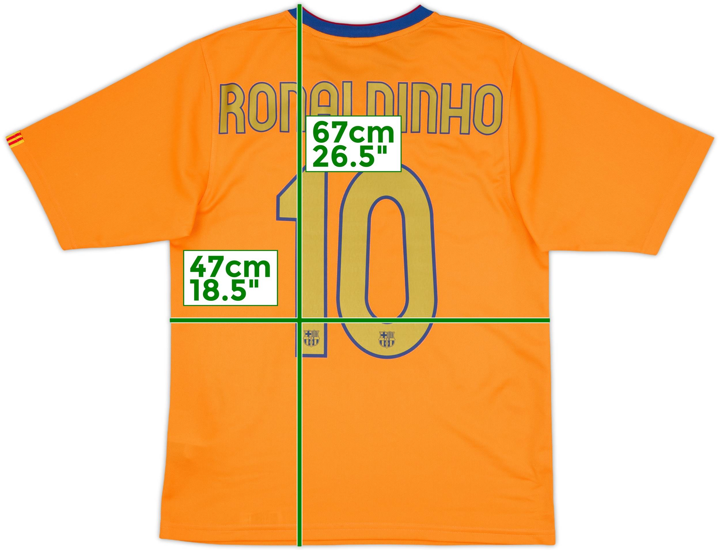 2006-08 Barcelona Basic Away Shirt Ronaldinho #10 - 9/10 - (S)