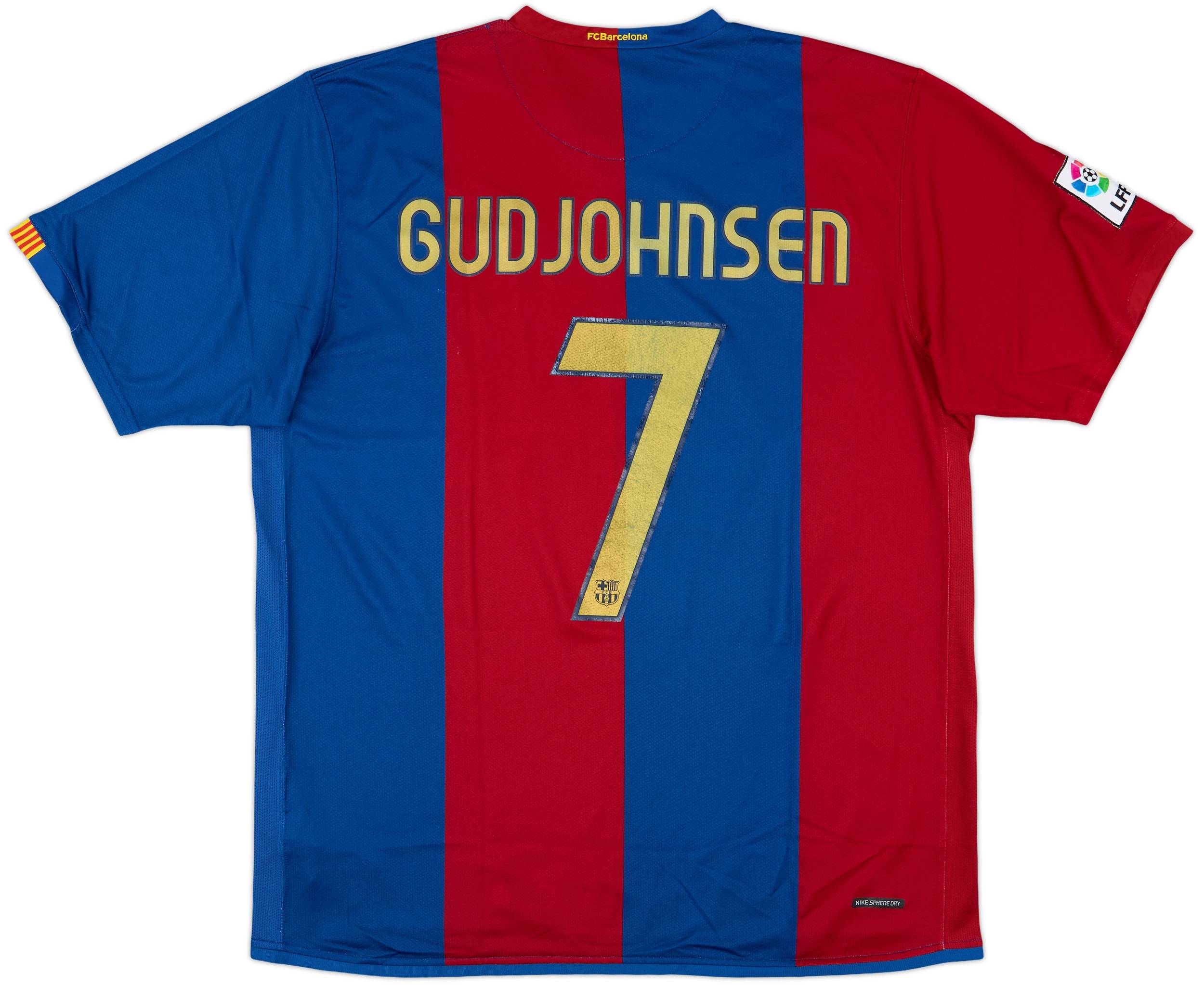 2006-07 Barcelona Home Shirt Gudjohnsen #7 - 6/10 - (XL)