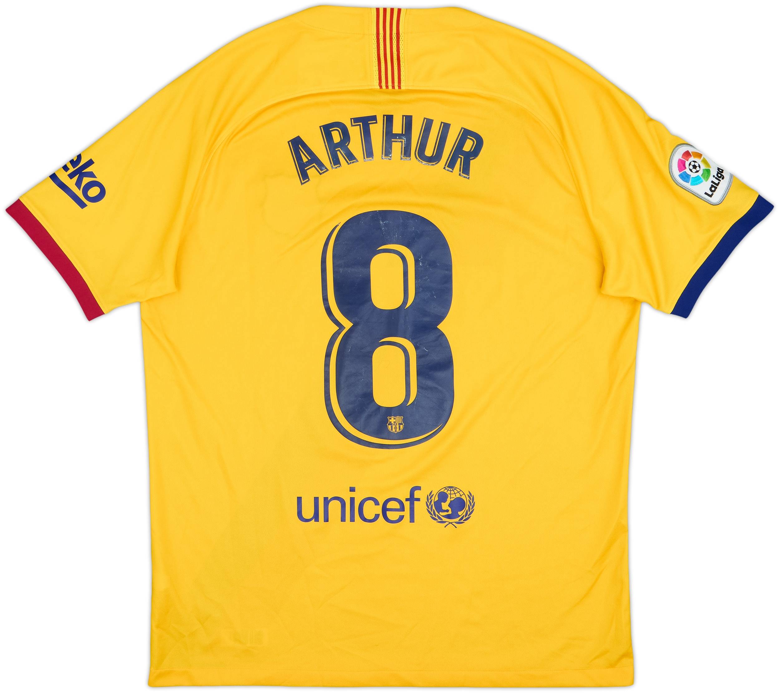 2019-20 Barcelona Away Shirt Arthur #8 6/10 (L)