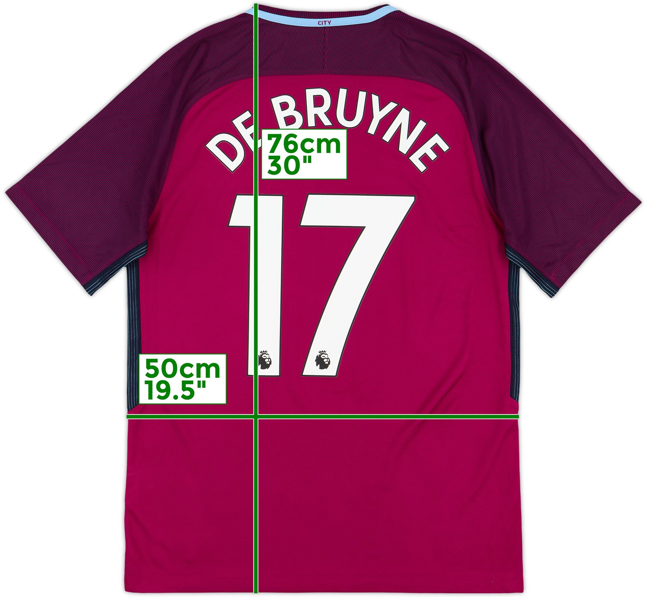 2017-18 Manchester City Away Shirt De Bruyne #17 - 8/10 - (M)