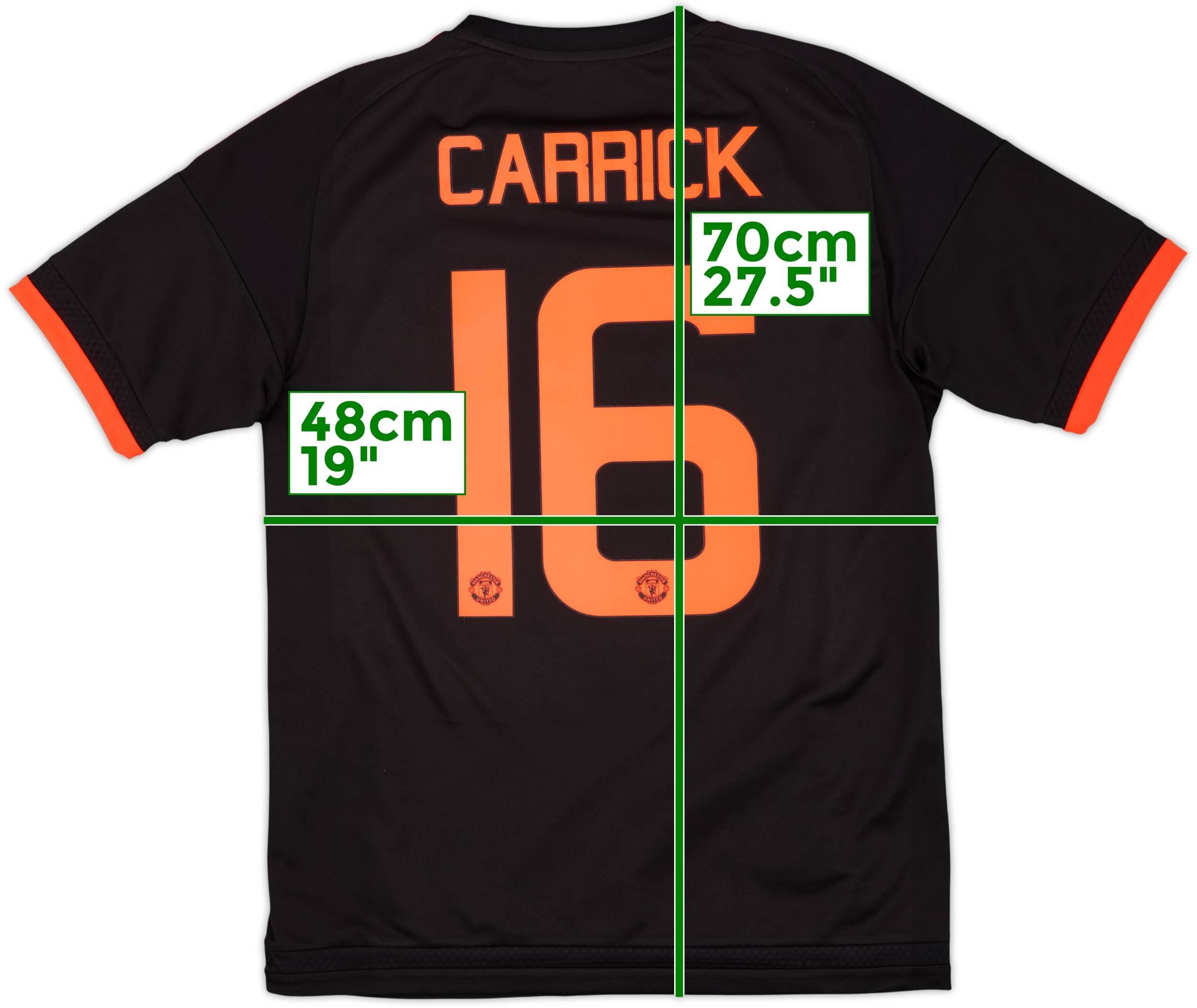 2015-16 Manchester United Third Shirt Carrick #16 - 8/10 - (M)