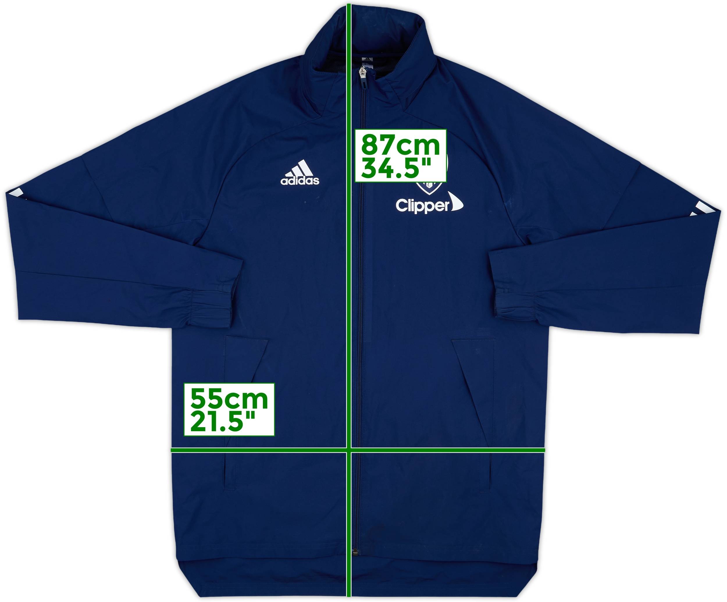 2020-21 Leeds United adidas Hooded Track Jacket - 7/10 - (S)