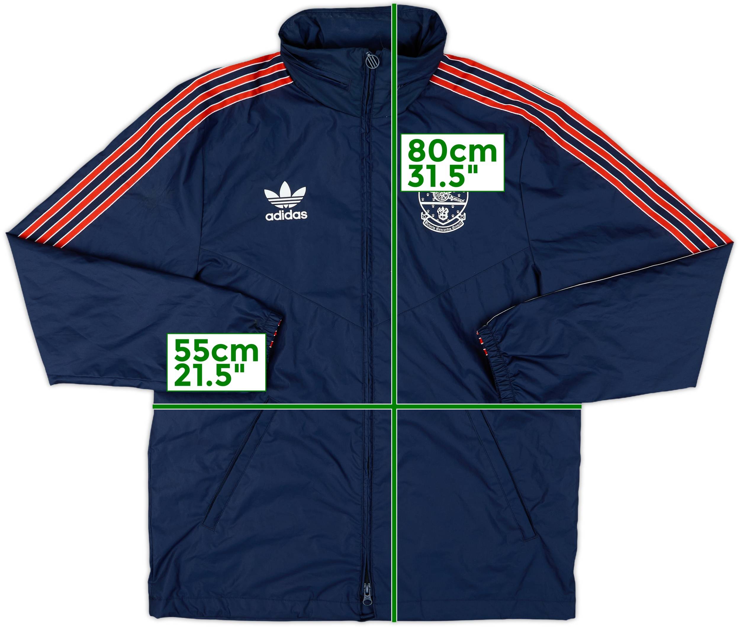 2020-21 Arsenal adidas Originals 1990-92 Retro Jacket 10/10 (S)