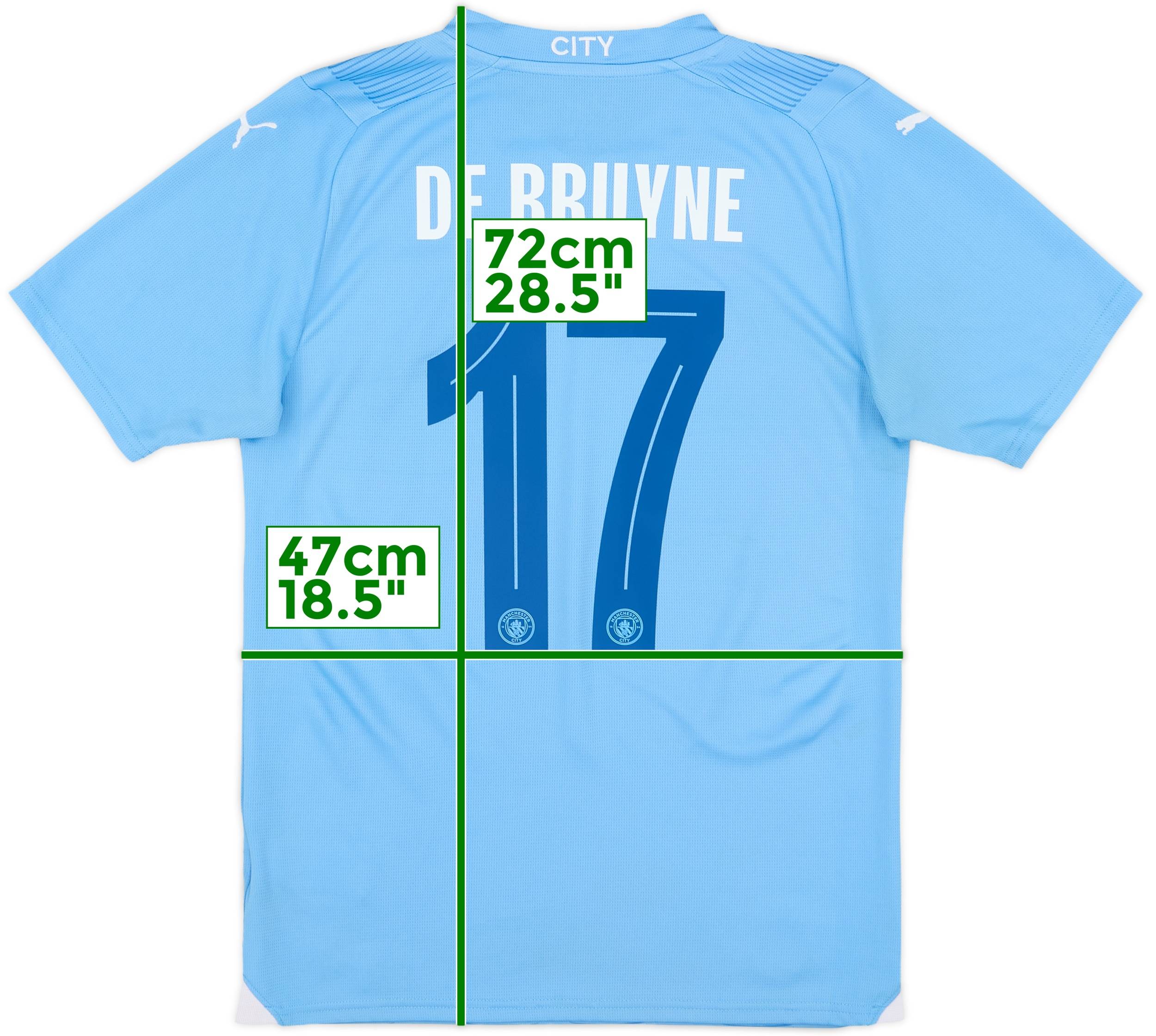 2023-24 Manchester City Home Shirt De Bruyne #17 - 9/10 - (S)