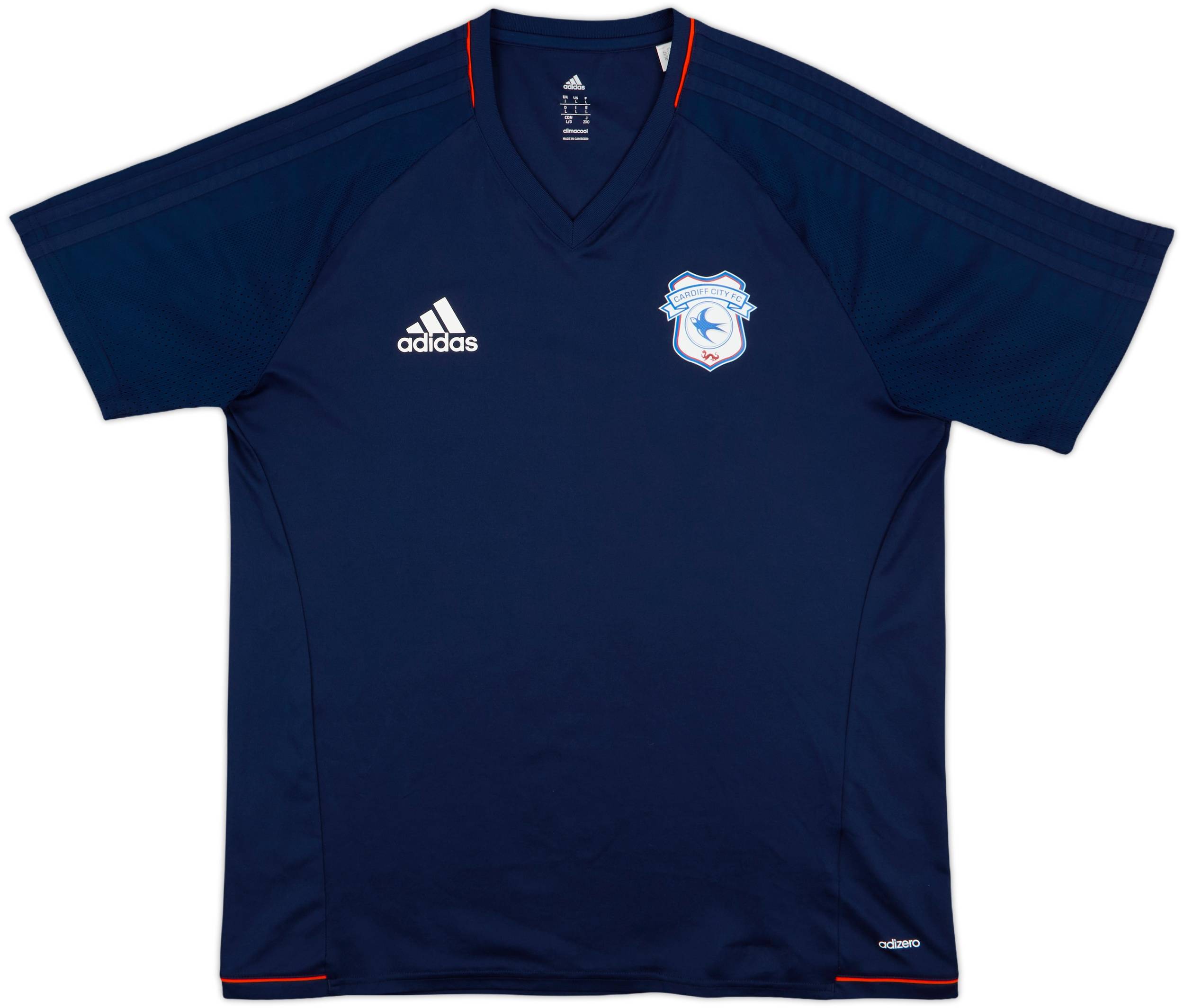 Camiseta de entrenamiento adizero del Cardiff 2017-18 - 10/10 - (L), image size:2500x2128
