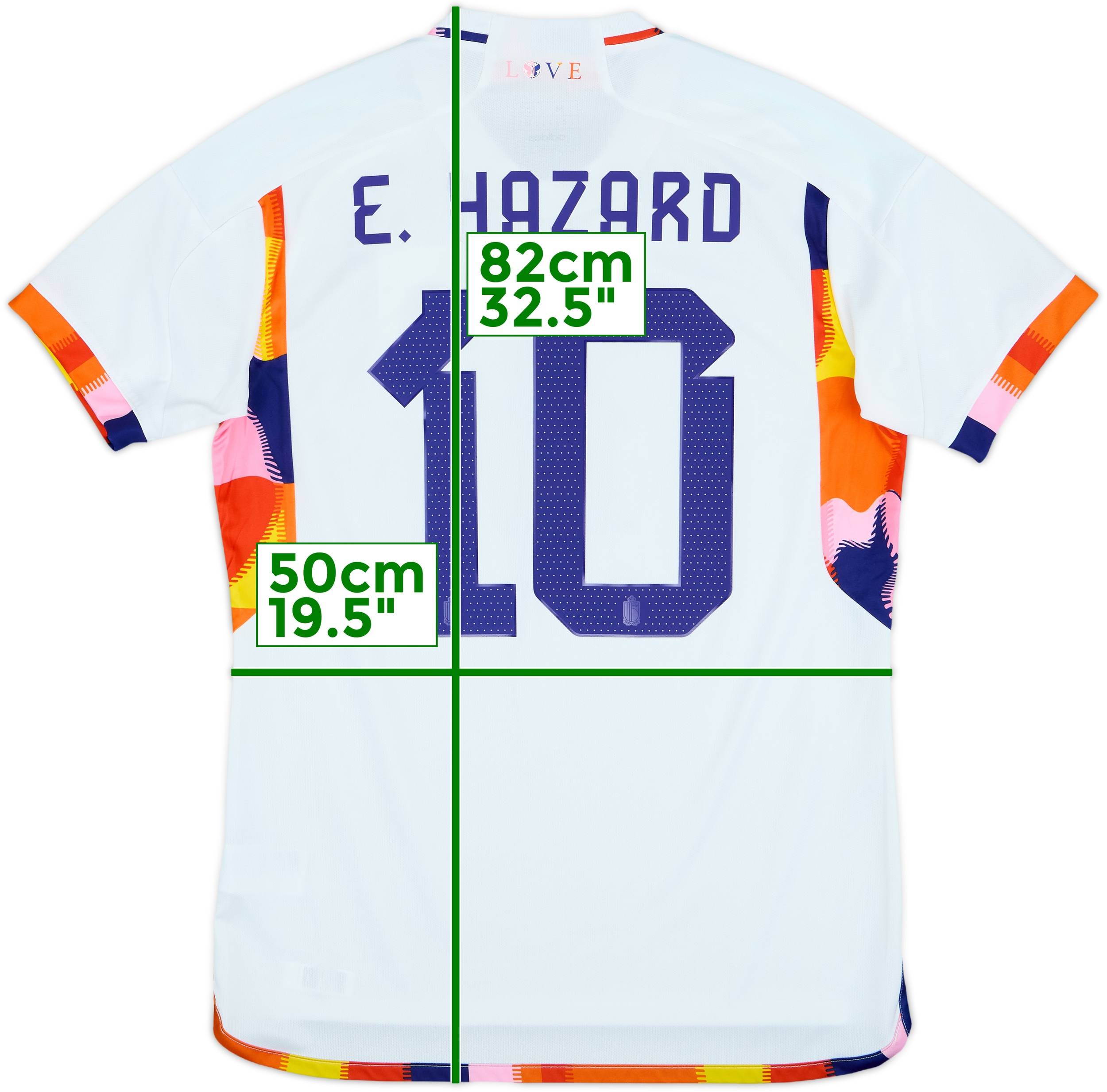 adidas Belgium E. HAZARD 10 ユニフォーム Eden Hazard #10 Mens MEDIUM Adidas Belgium Home Jersey