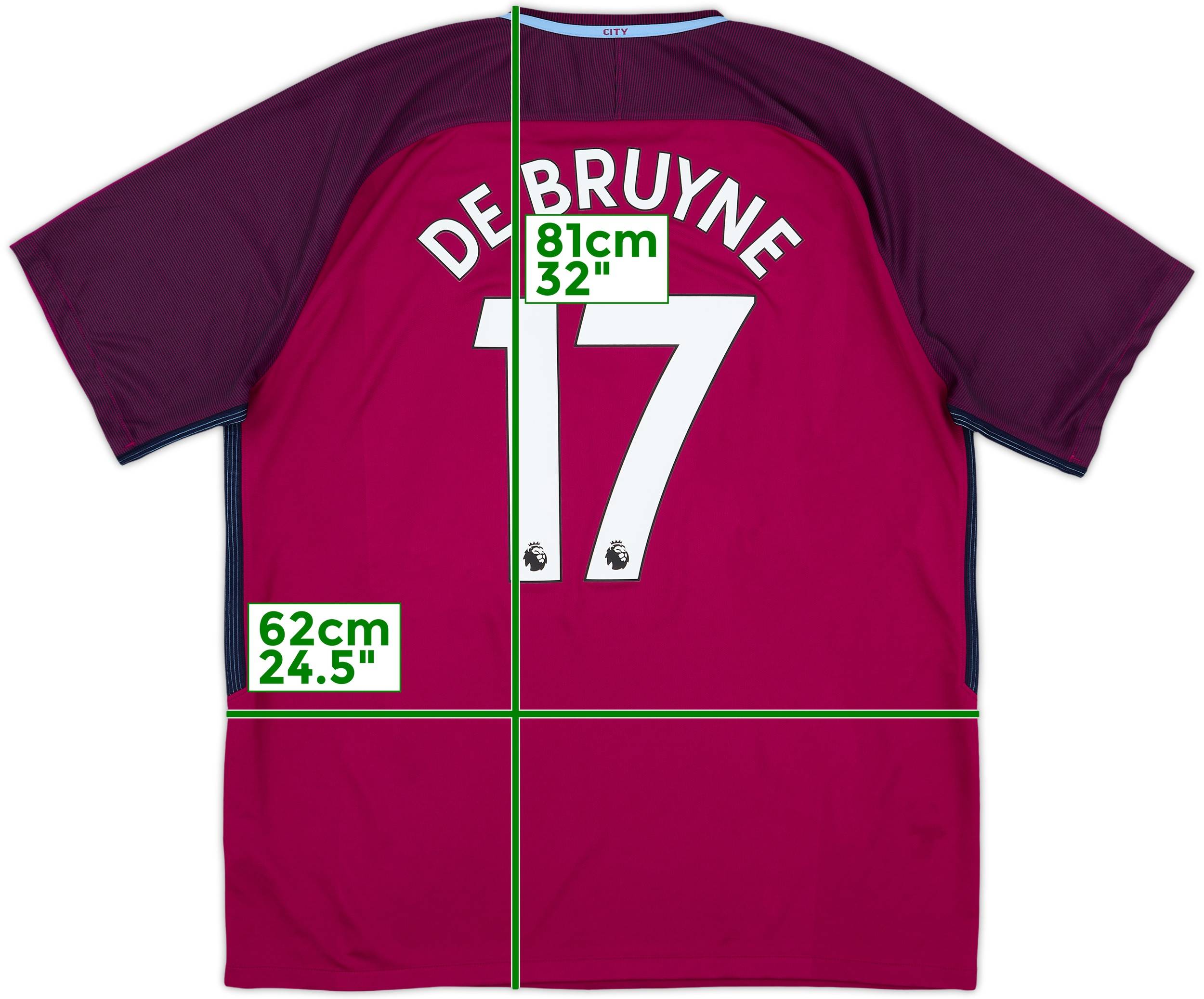 2017-18 Manchester City Away Shirt De Bruyne #17 - 8/10 - (XXL)