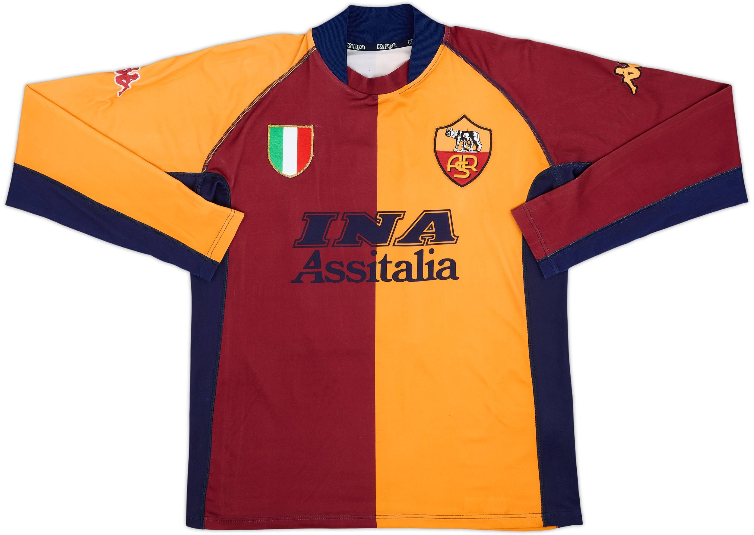 Totti 2001-02 Roma Home L/S Shirt Totti #10 - 7/10 - (L)