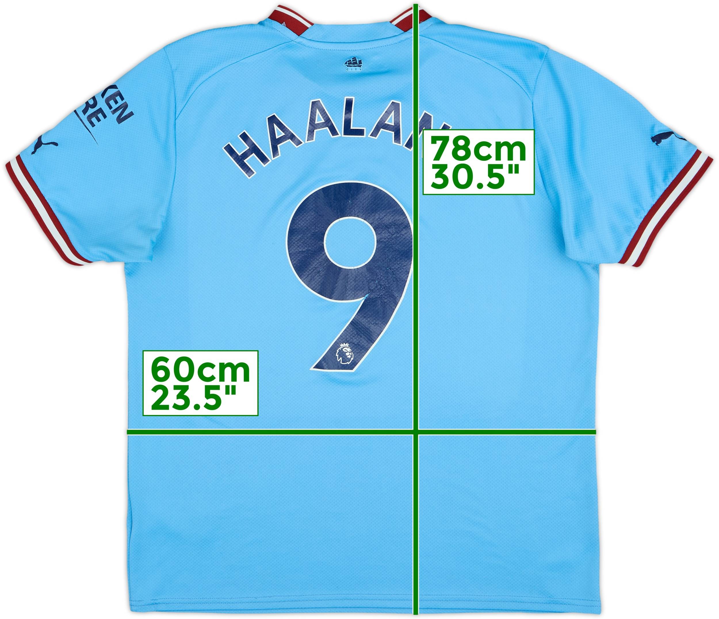 2022-23 Manchester City Home Shirt Haaland #9 - 6/10 - (L)