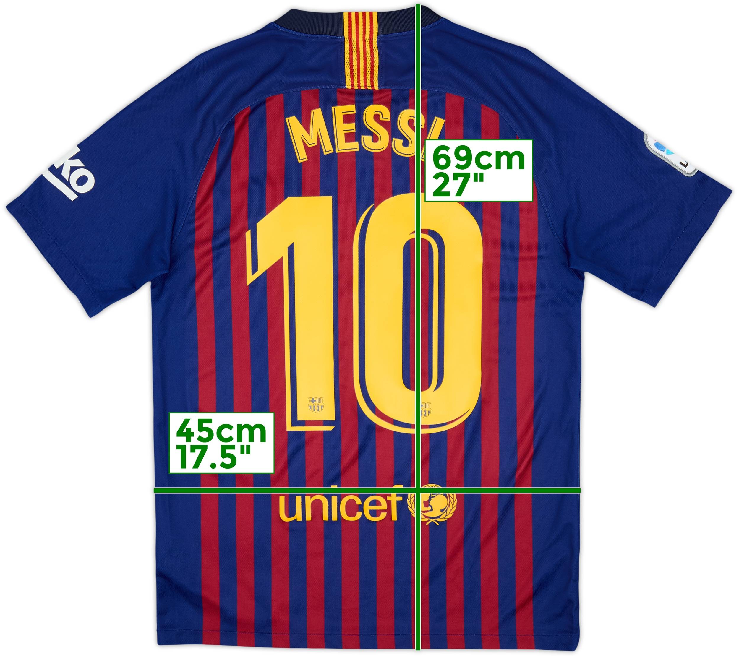 2018-19 Barcelona Home Shirt Messi #10 - 7/10 - (S)