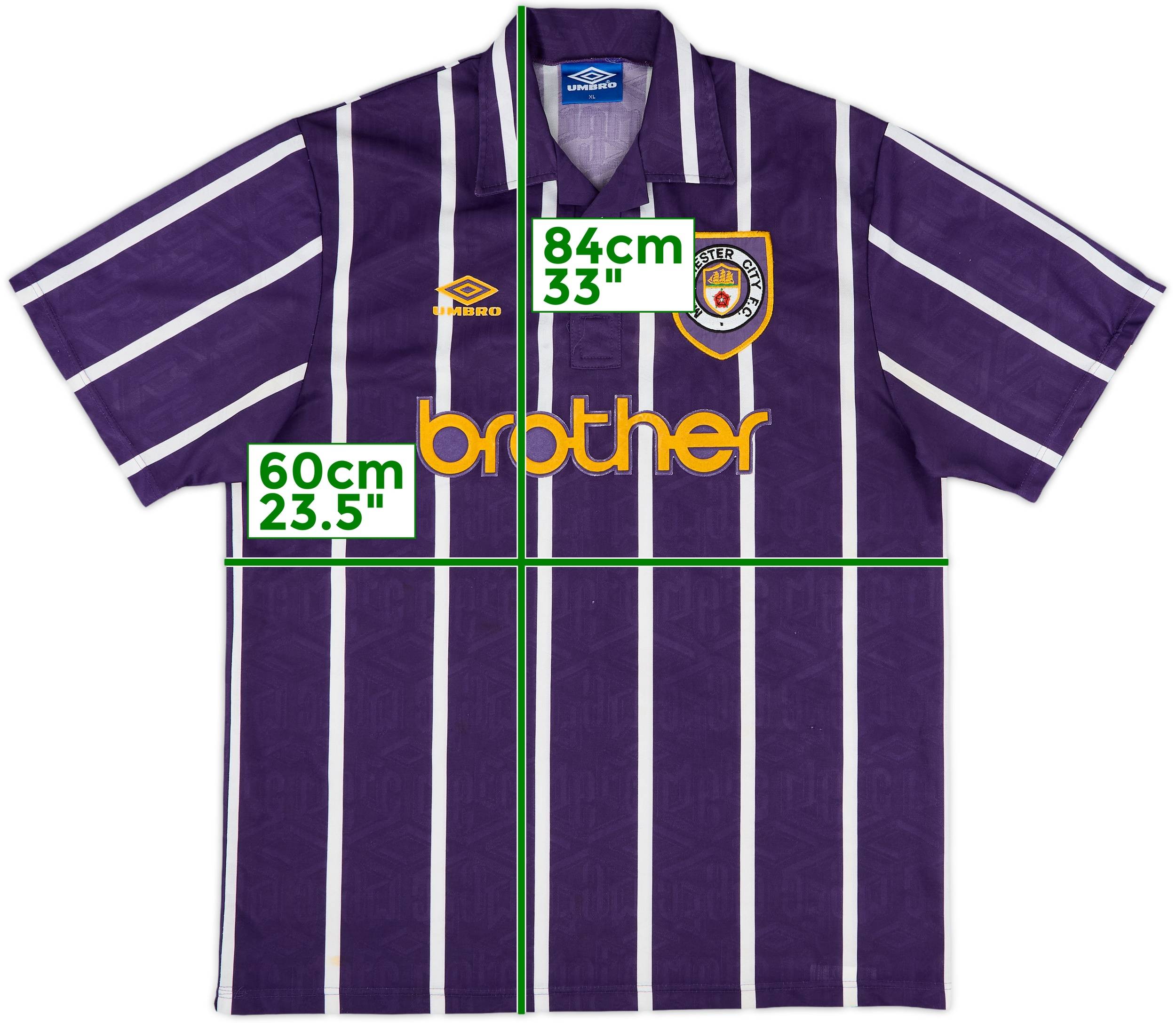 ウェア Manchester City 1993-94 Away Uniform 1993-94 Manchester City Away Shirt - 9/10 - (XL)