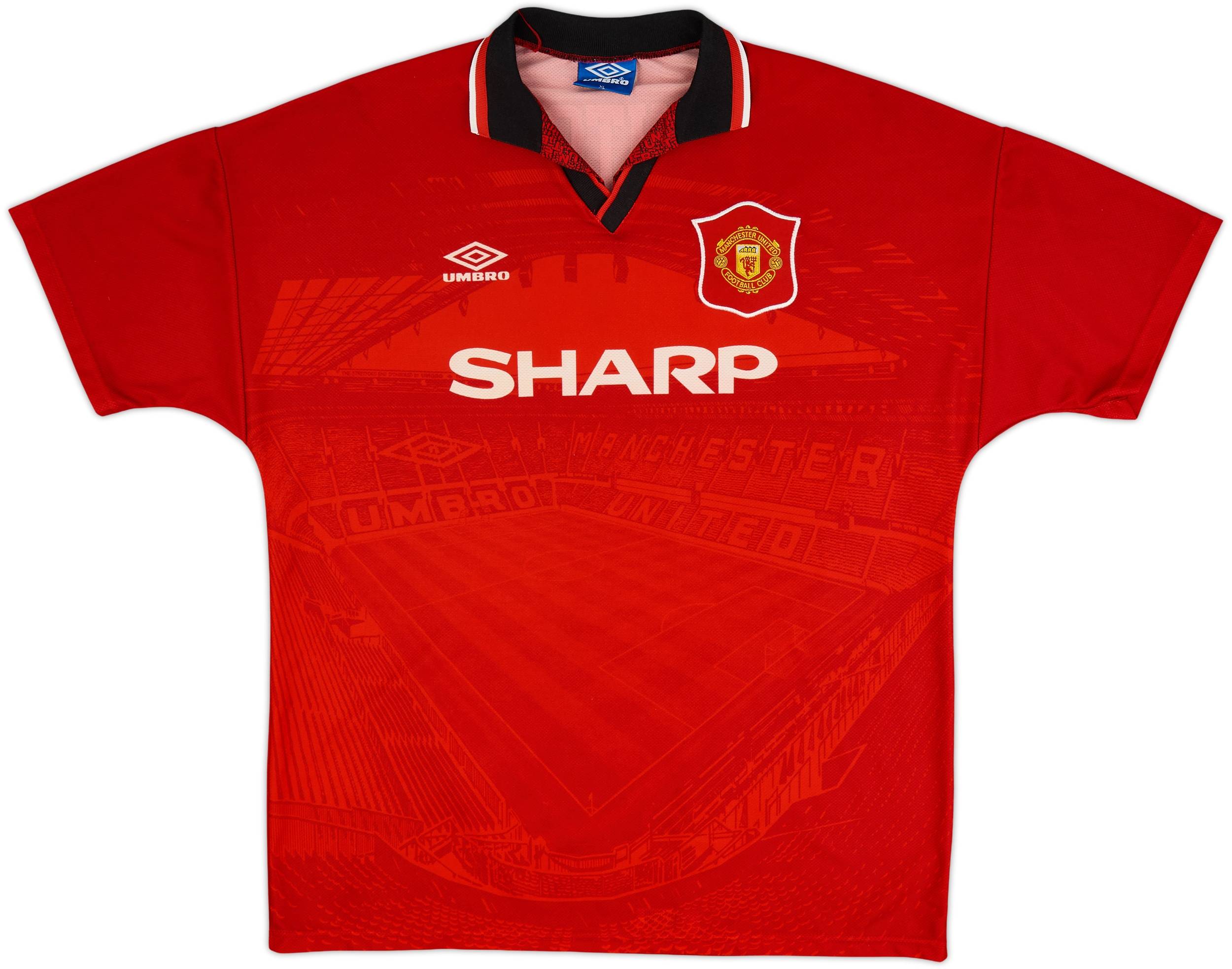 1994-96 Manchester United Home Shirt Cantona #7 - 8/10 - (XL)