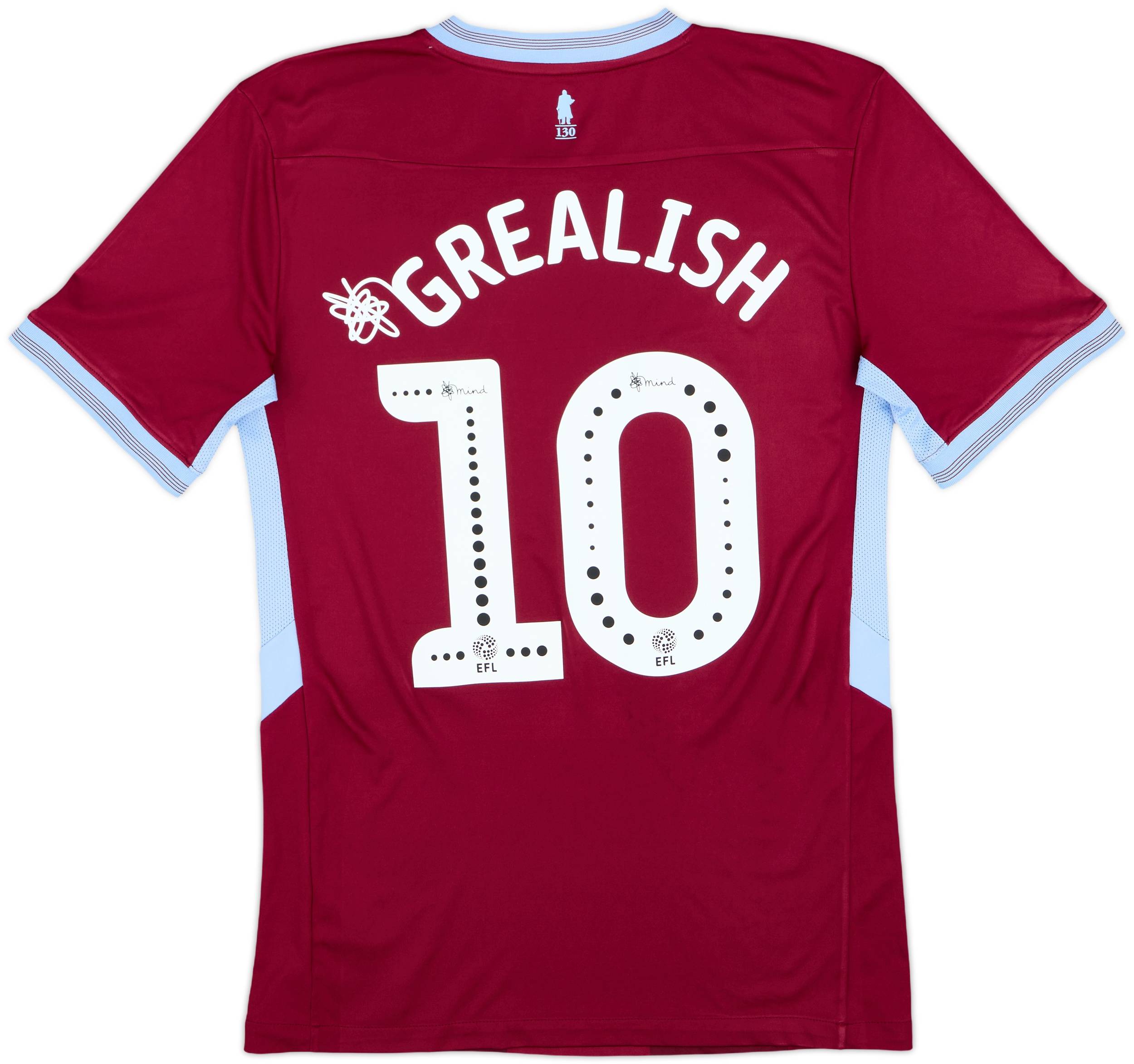 2018-19 Aston Villa Home Shirt Grealish #10 - 8/10 - (S)
