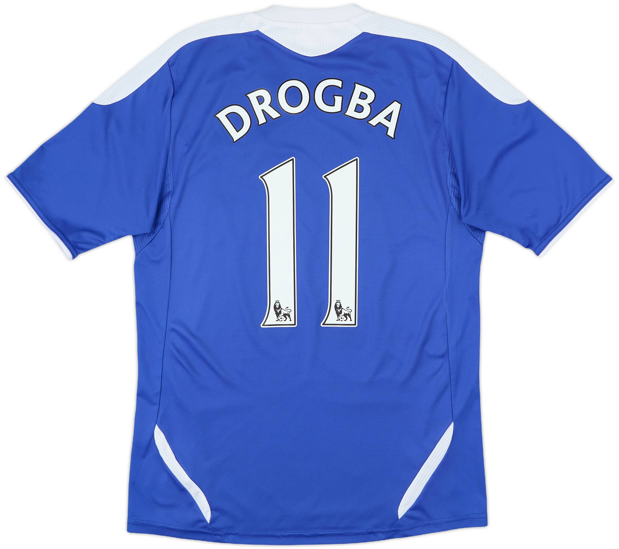 新品、未使用！11-12 チェルシー Drogba 11 半袖 シャツ 2011-12 Chelsea Home Shirt Drogba #11 - 7/10 - (S)
