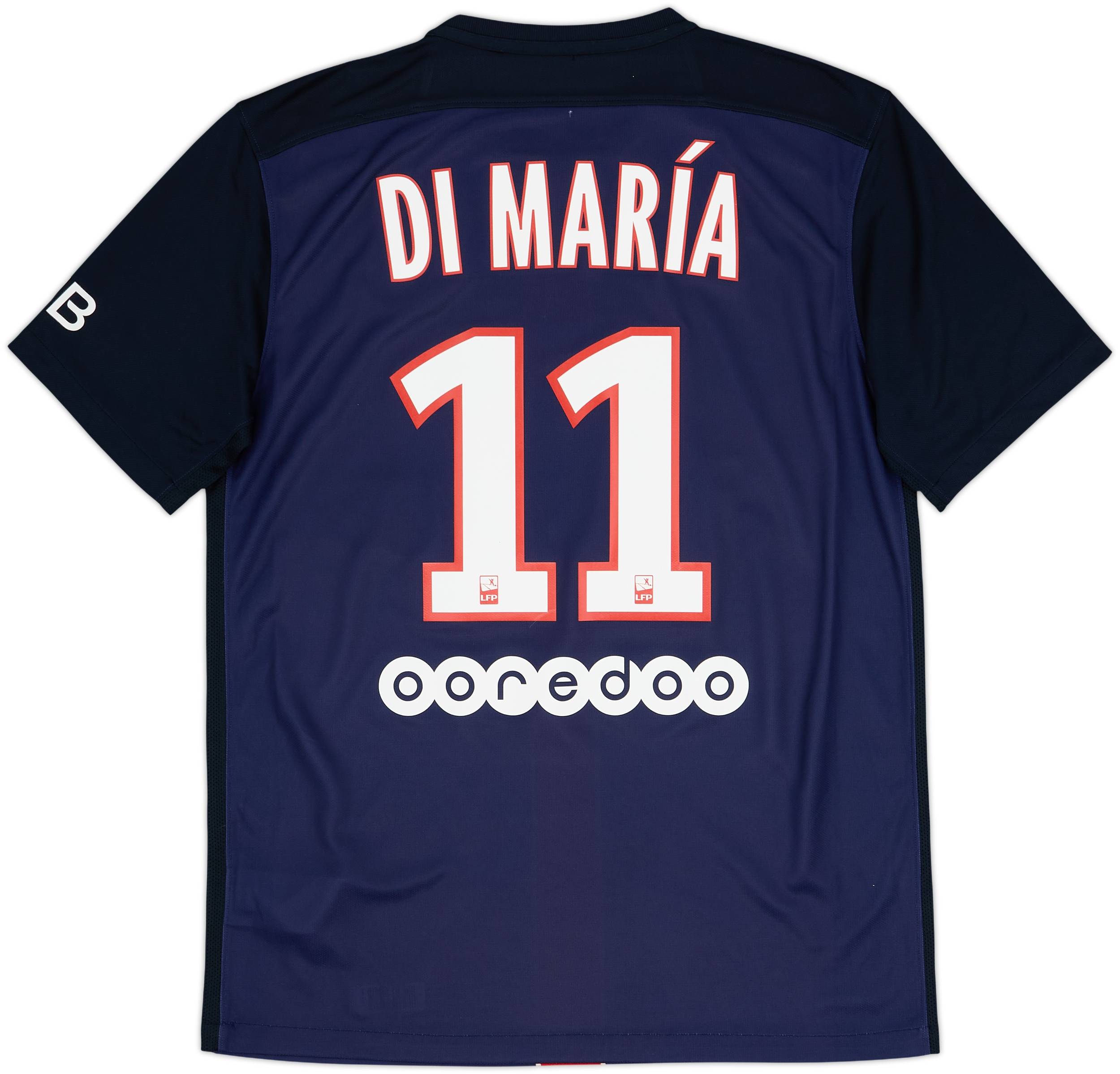 パリ・サンジェルマン DI MARÍA 11 2015-16 Paris Saint-Germain Home Shirt Di Maria #11 - 8/10 - (M)