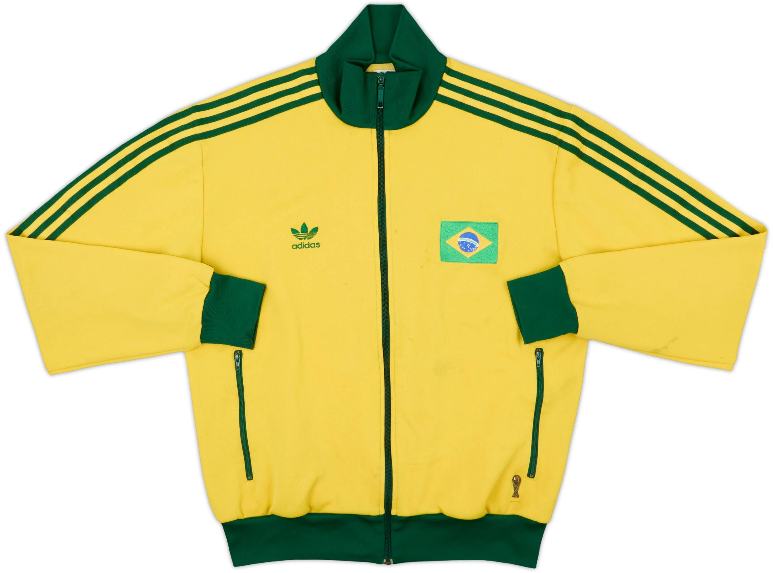 adidas Brasilトラックジャケット 2006-07 Brazil adidas Originals Retro Track Jacket - 6/10 - (L)