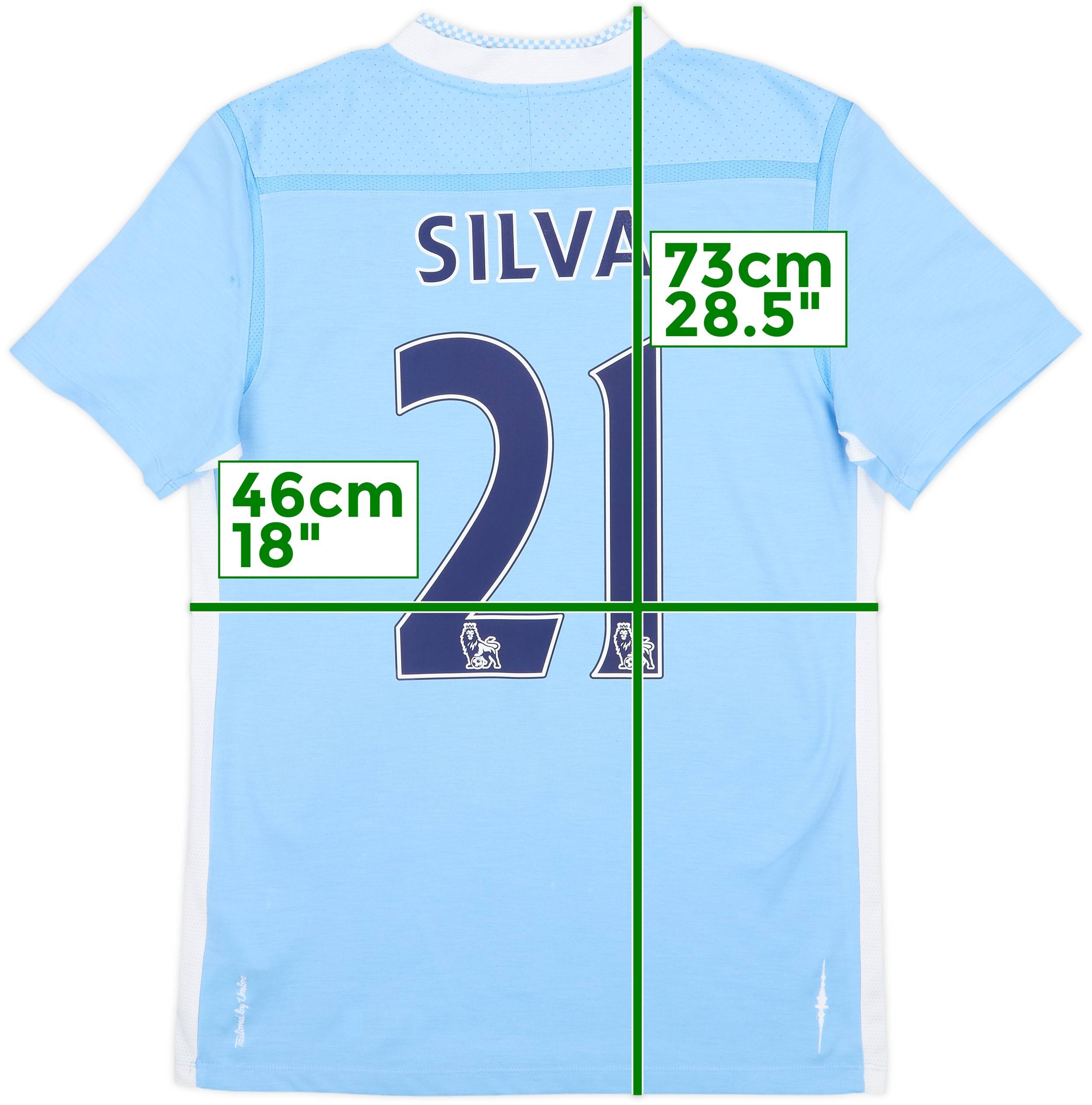 2011-12 Manchester City Home Shirt Silva #21 - 7/10 - (S)