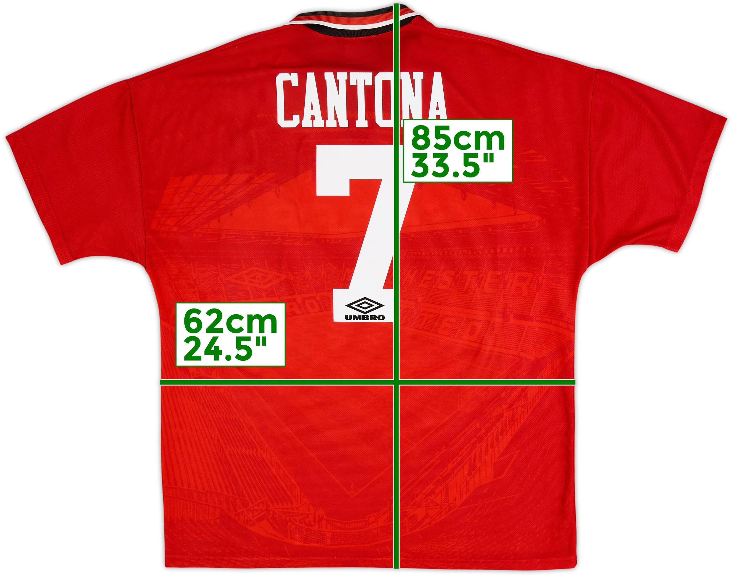 1994-96 Manchester United Home Shirt Cantona #7 - 8/10 - (XL)